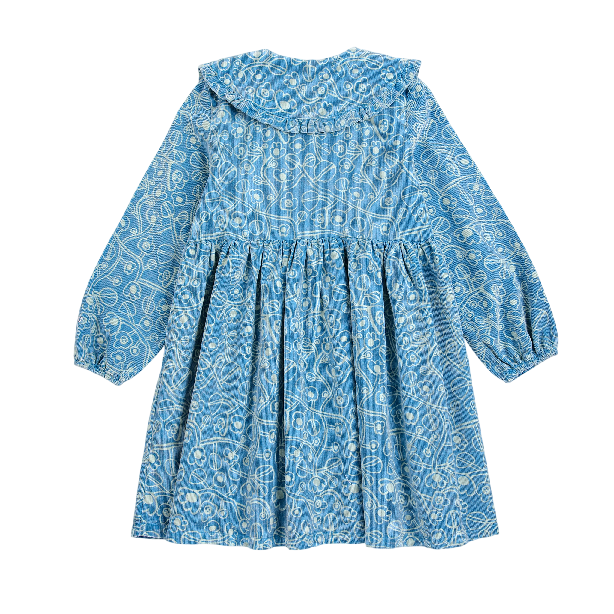 Robe « Sketchy Flowers » à motifs sur toute la surface, bleue