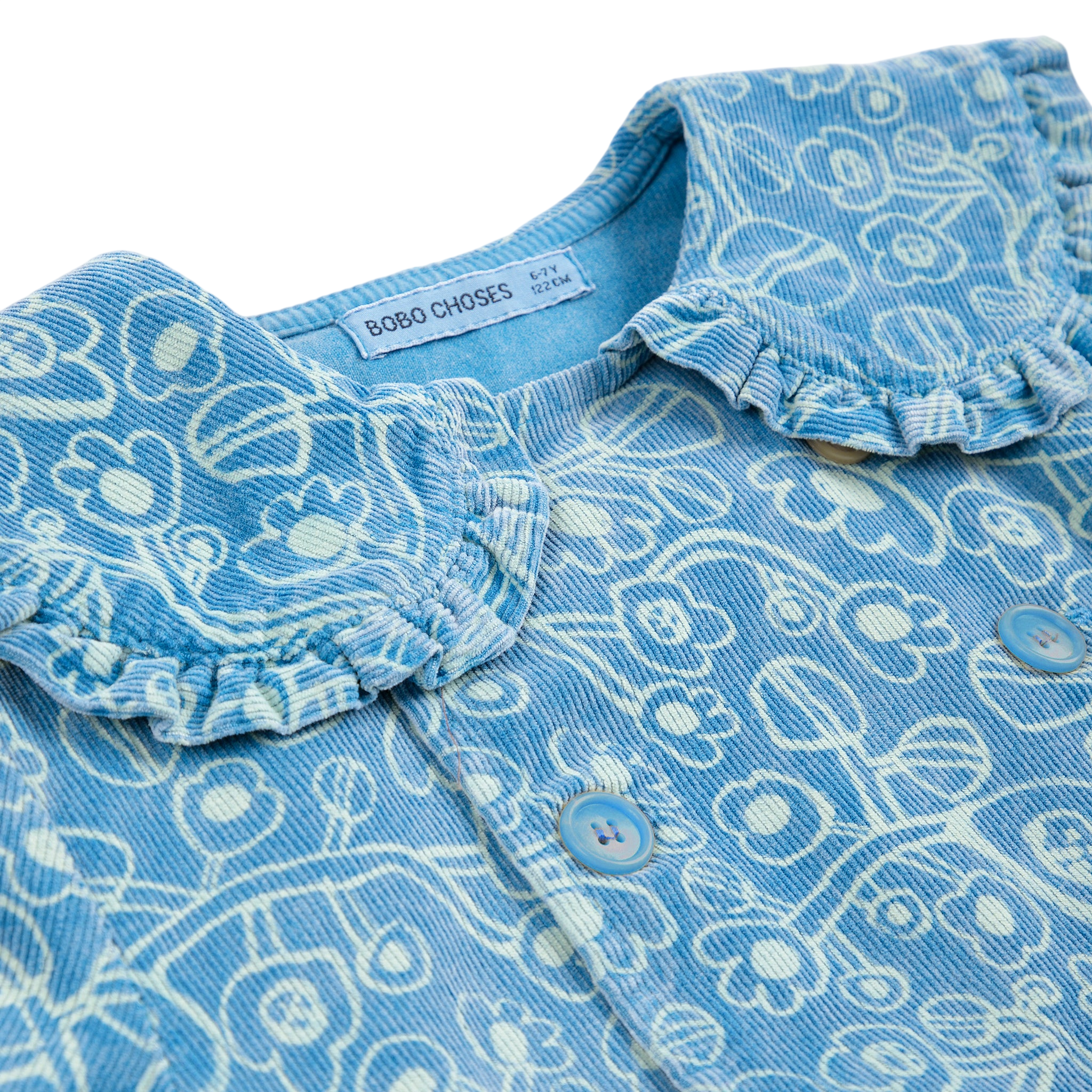 Robe « Sketchy Flowers » à motifs sur toute la surface, bleue