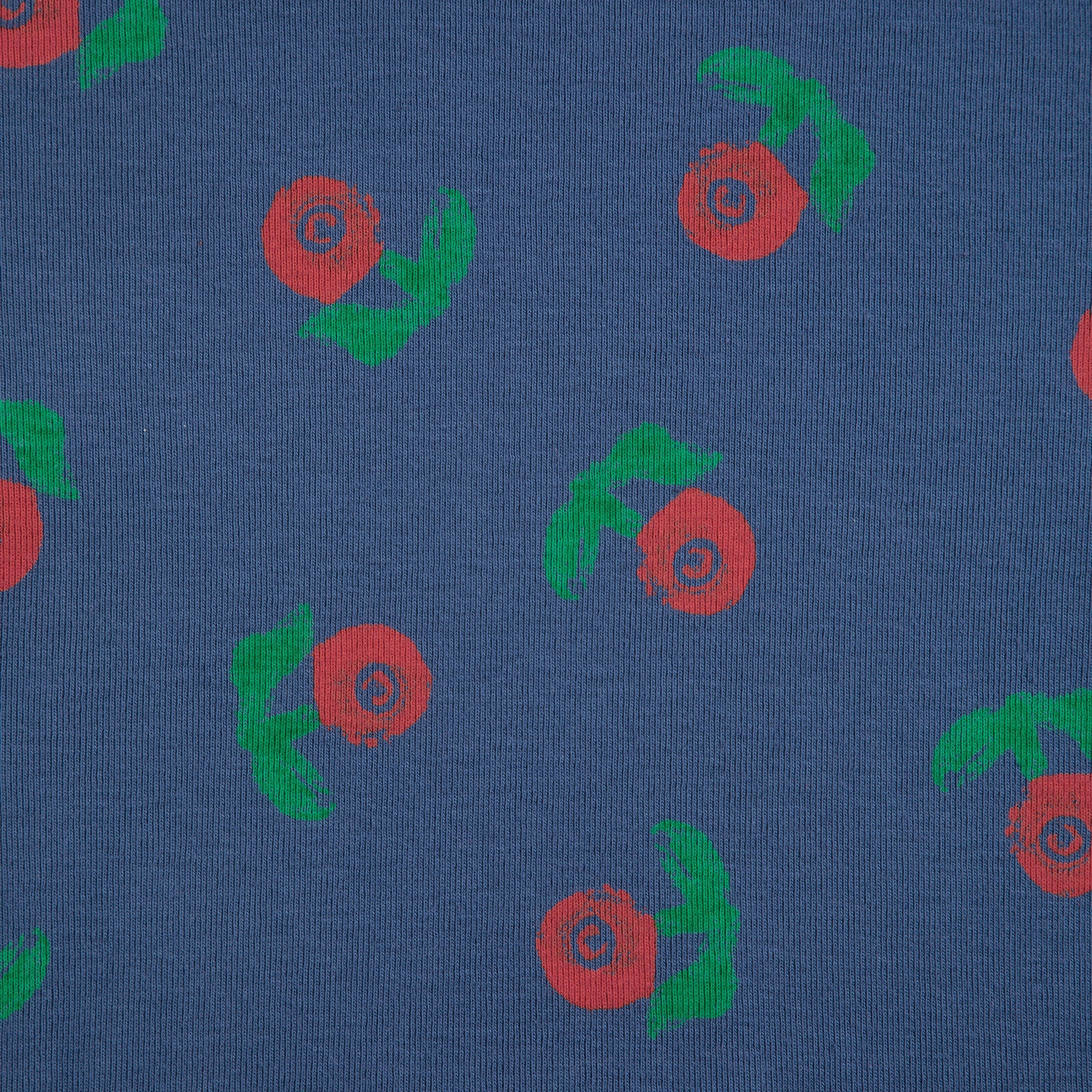 T-shirt à manches longues Stamp Bloom, imprimé intégral, col roulé, bleu marine