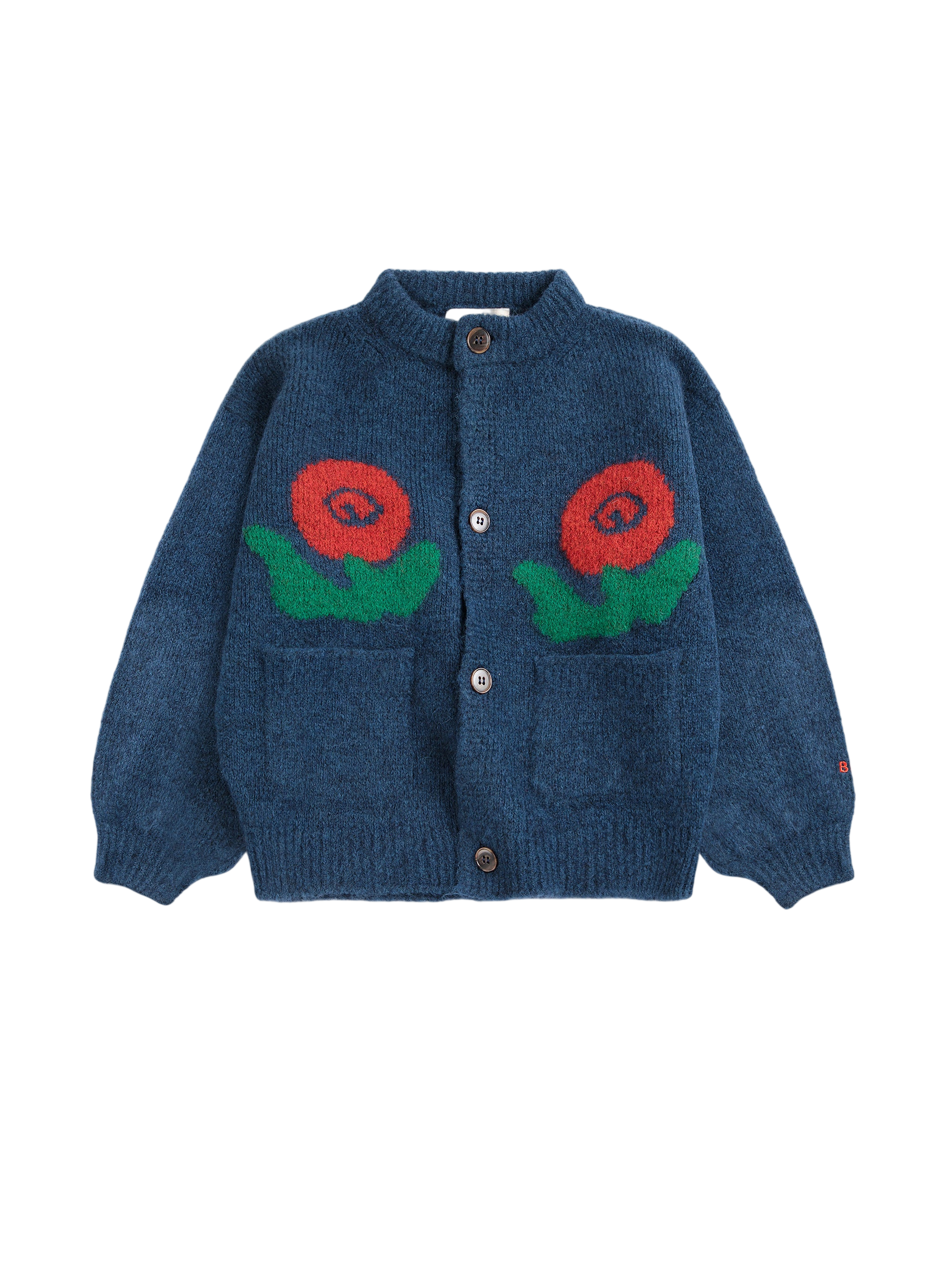 Strickjacke Stamp Bloom Midnight Blue