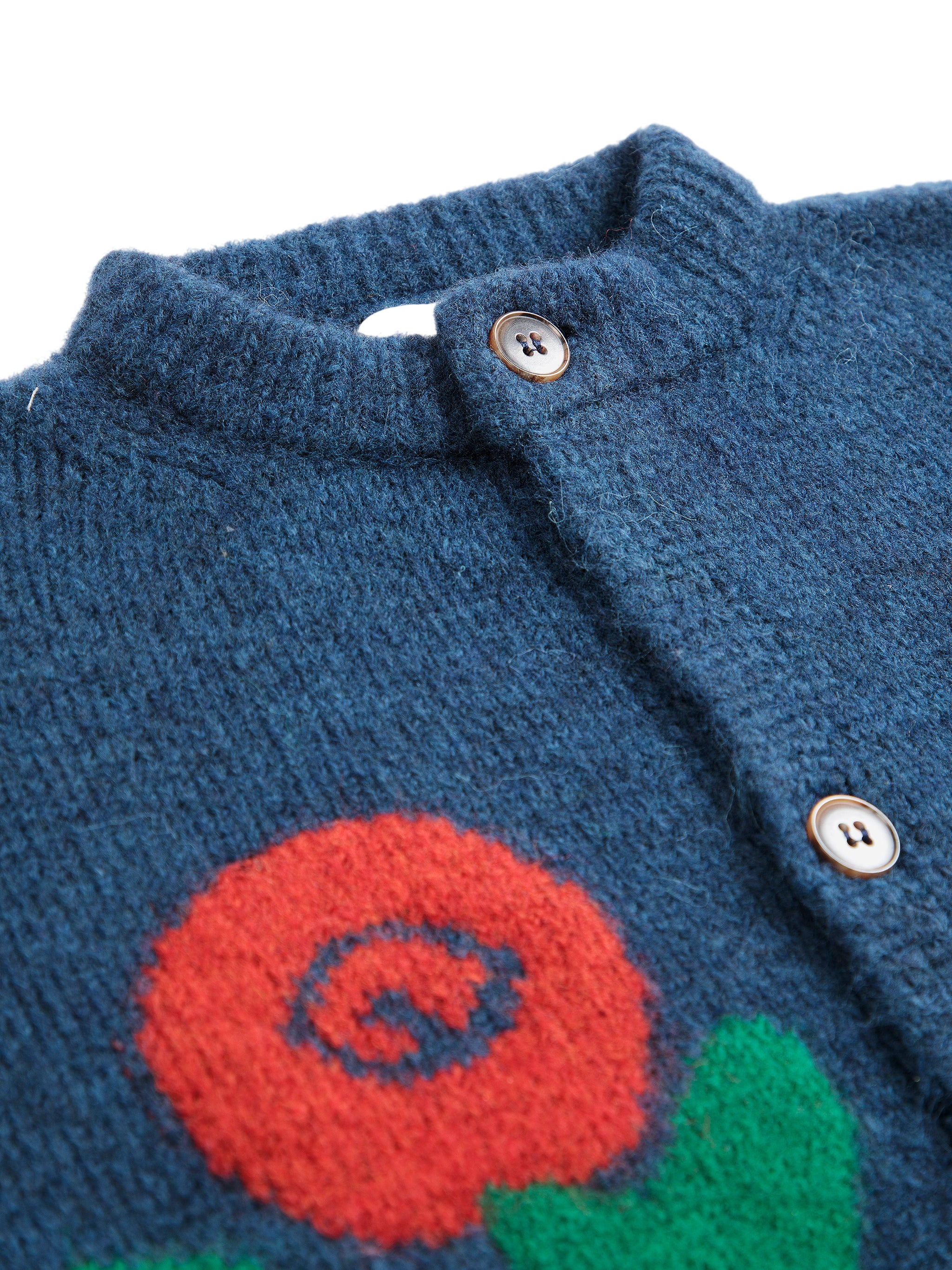 Strickjacke Stamp Bloom Midnight Blue
