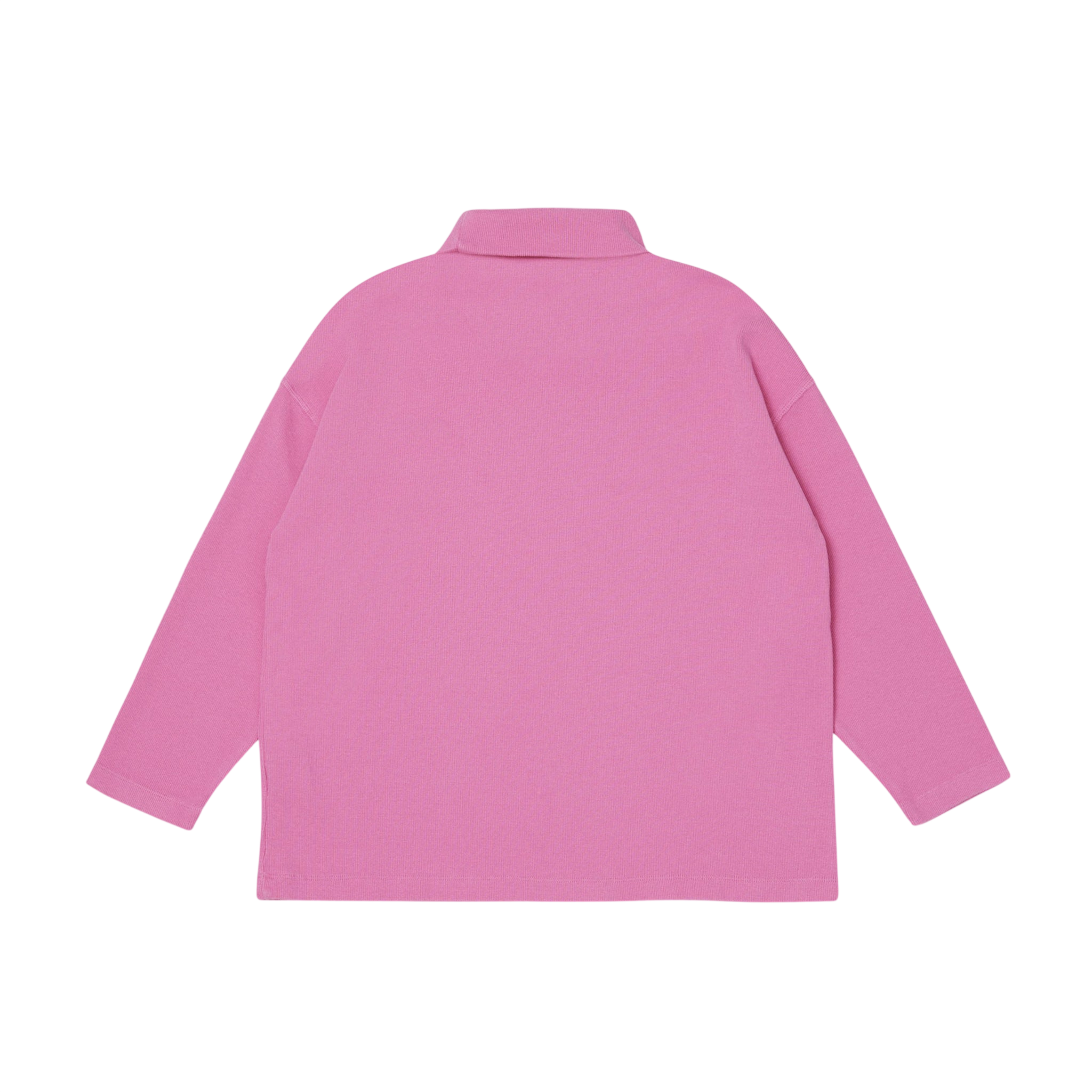 Long-Sleeve Roll Neck T-Shirt in Bubblegum
