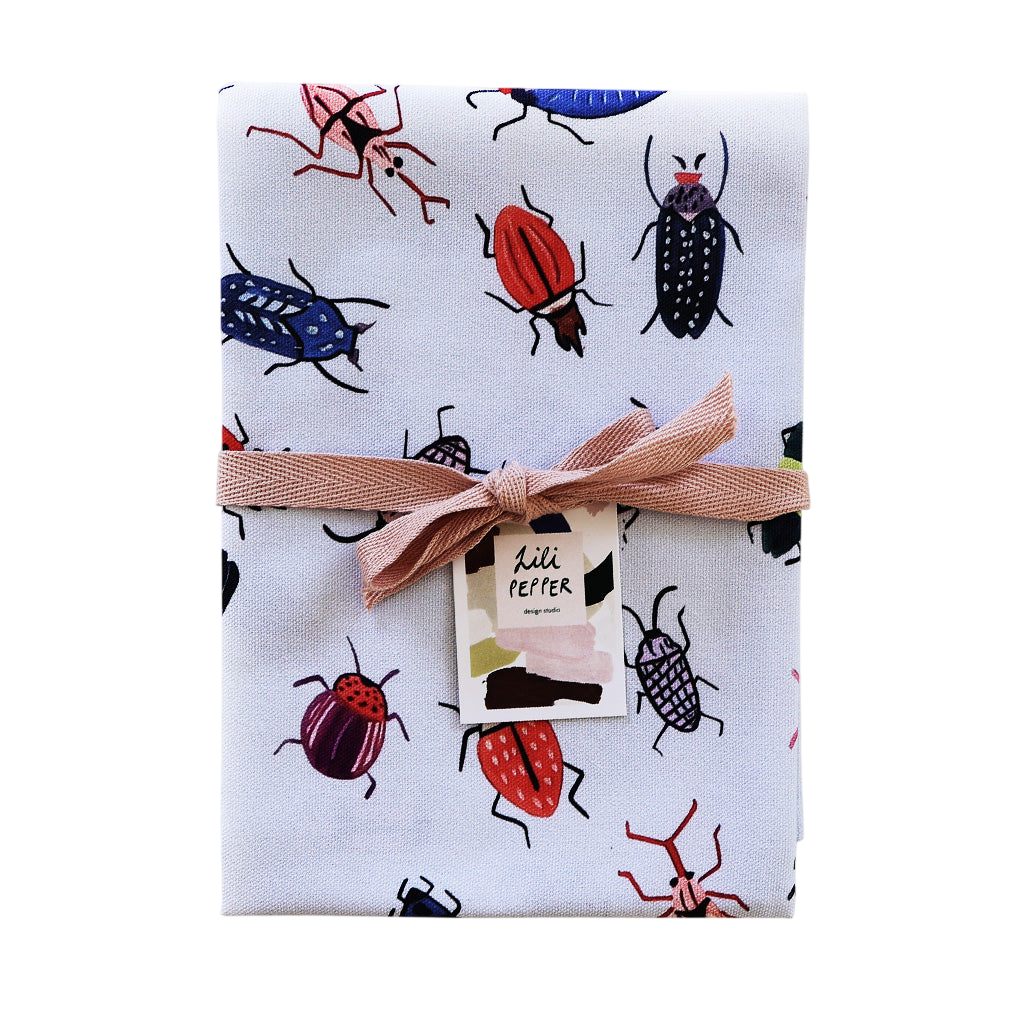 Torchon imprimé « Bugs multi »