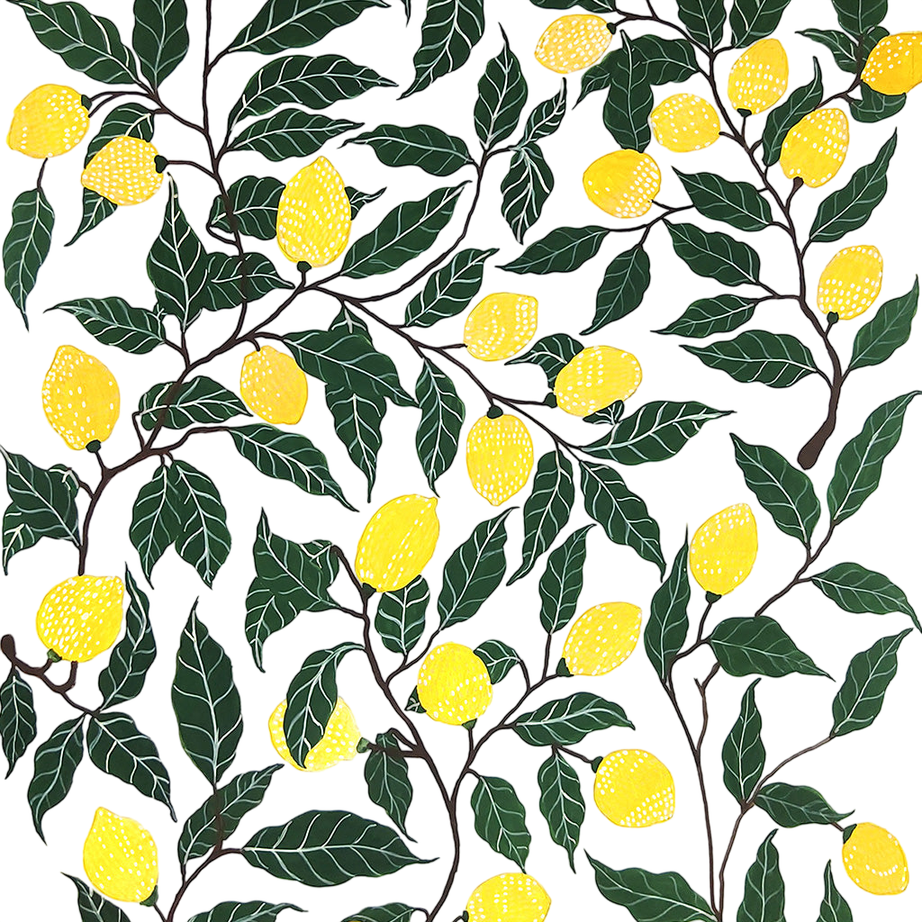 Torchon imprimé « Lemon multi »