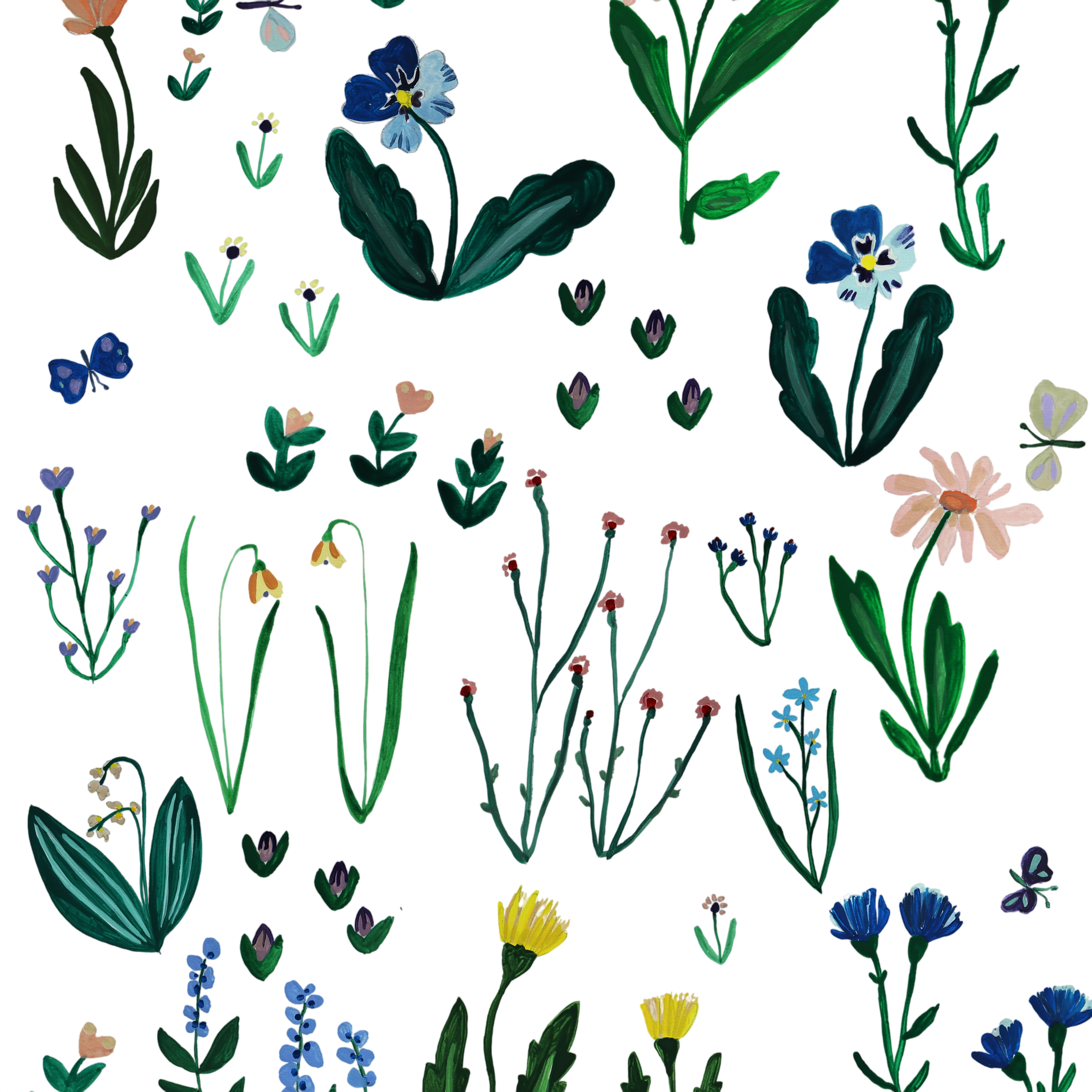 Torchon imprimé « Meadow multi »