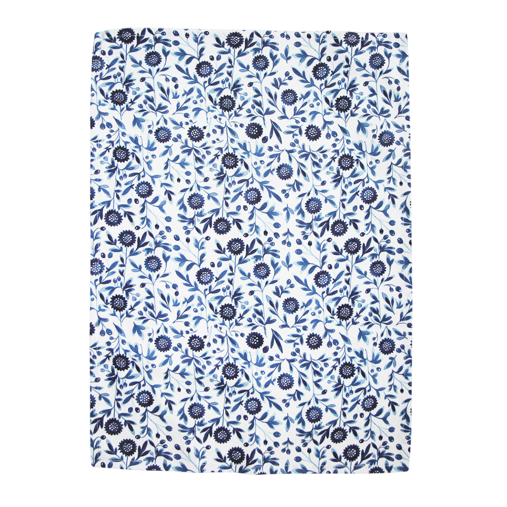 Torchon imprimé « My Blue Flowers multi »