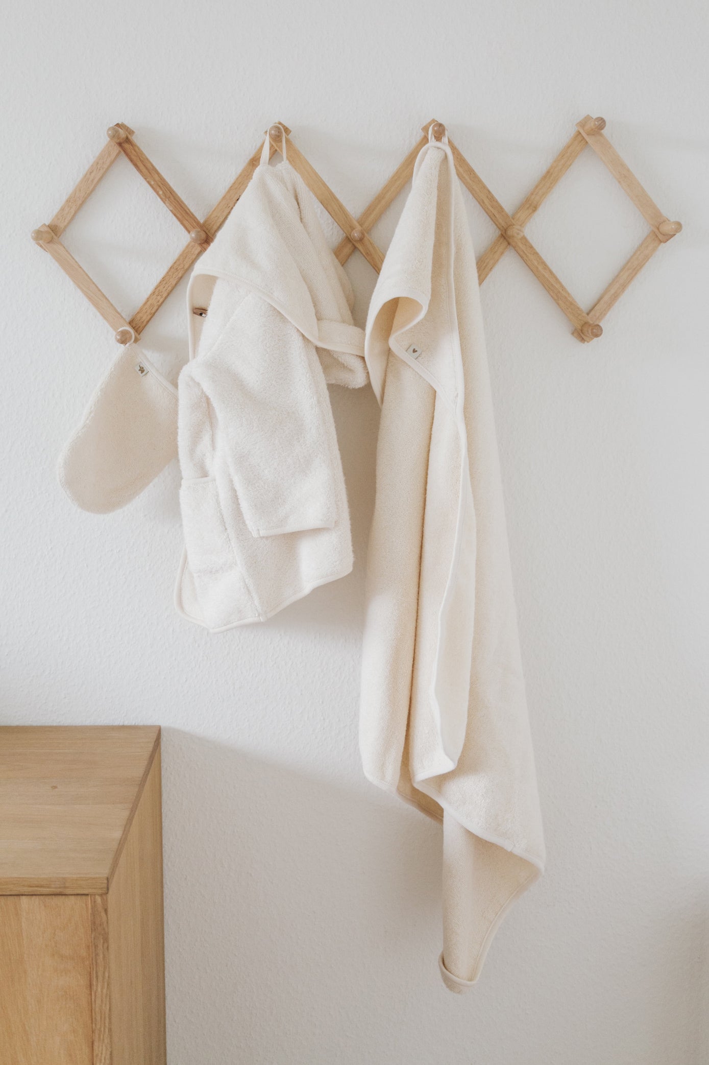 Peignoir pour bébé couleur vanille
