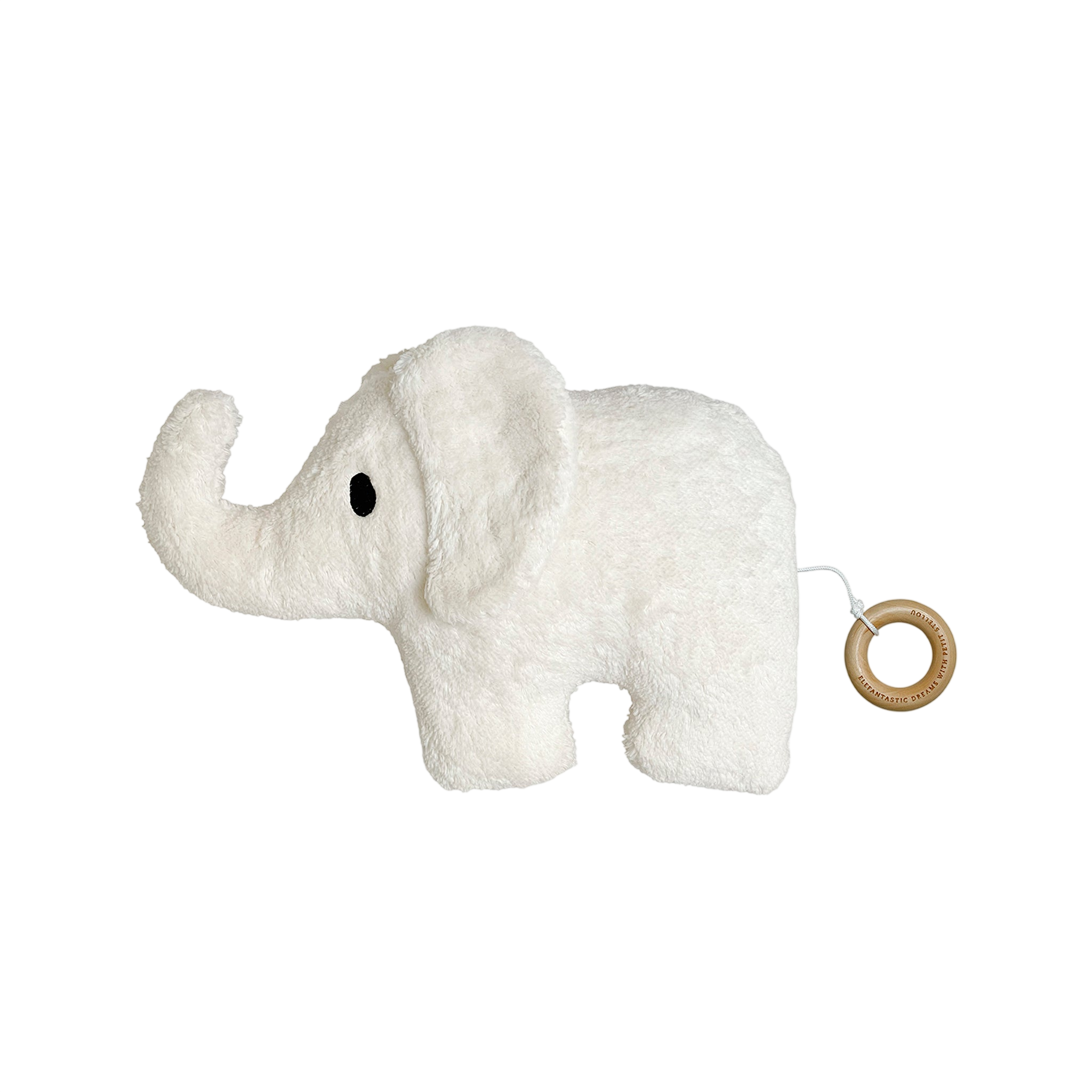 Boîte à musique BIG FRIEND ELEPHANT blanc cassé