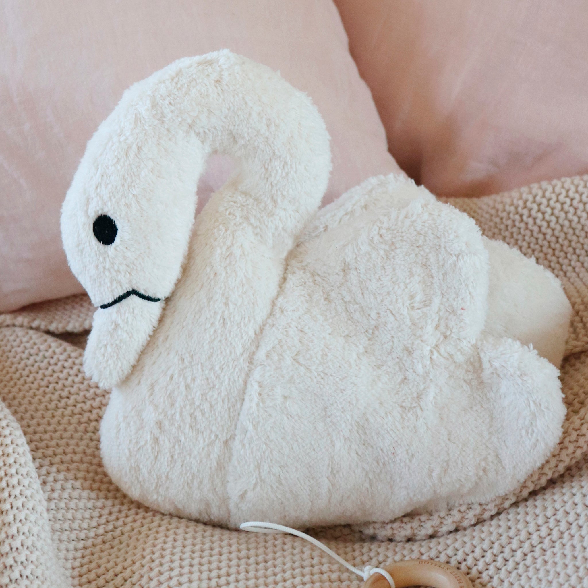 Boîte à musique BIG FRIEND SWAN blanc cassé