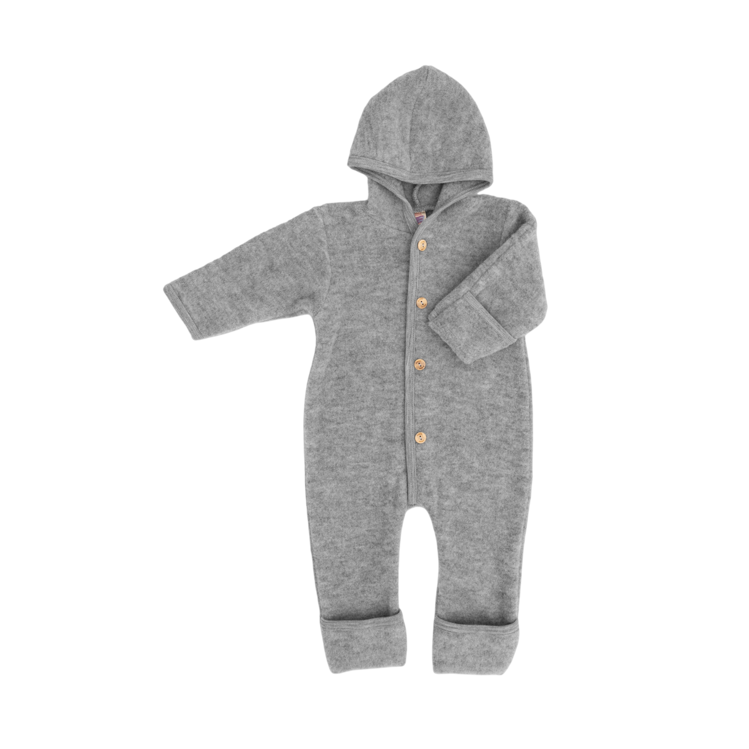 Engel Baby Overall Merinowolle Hellgrau Melange