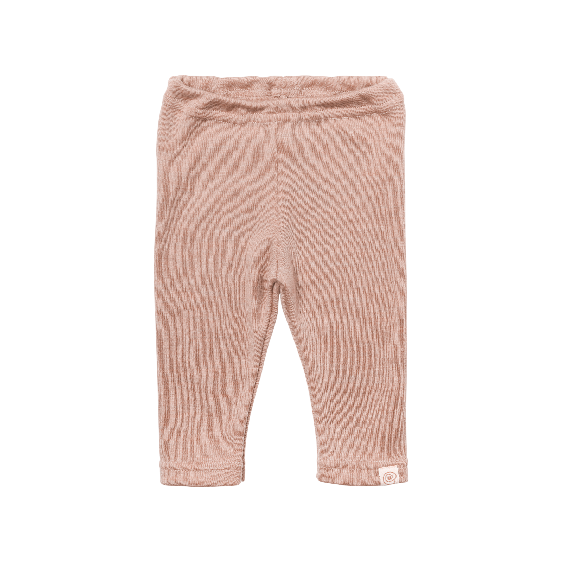 Leggings pour bébé en laine vierge certifiée GOTS, couleur rose poudré