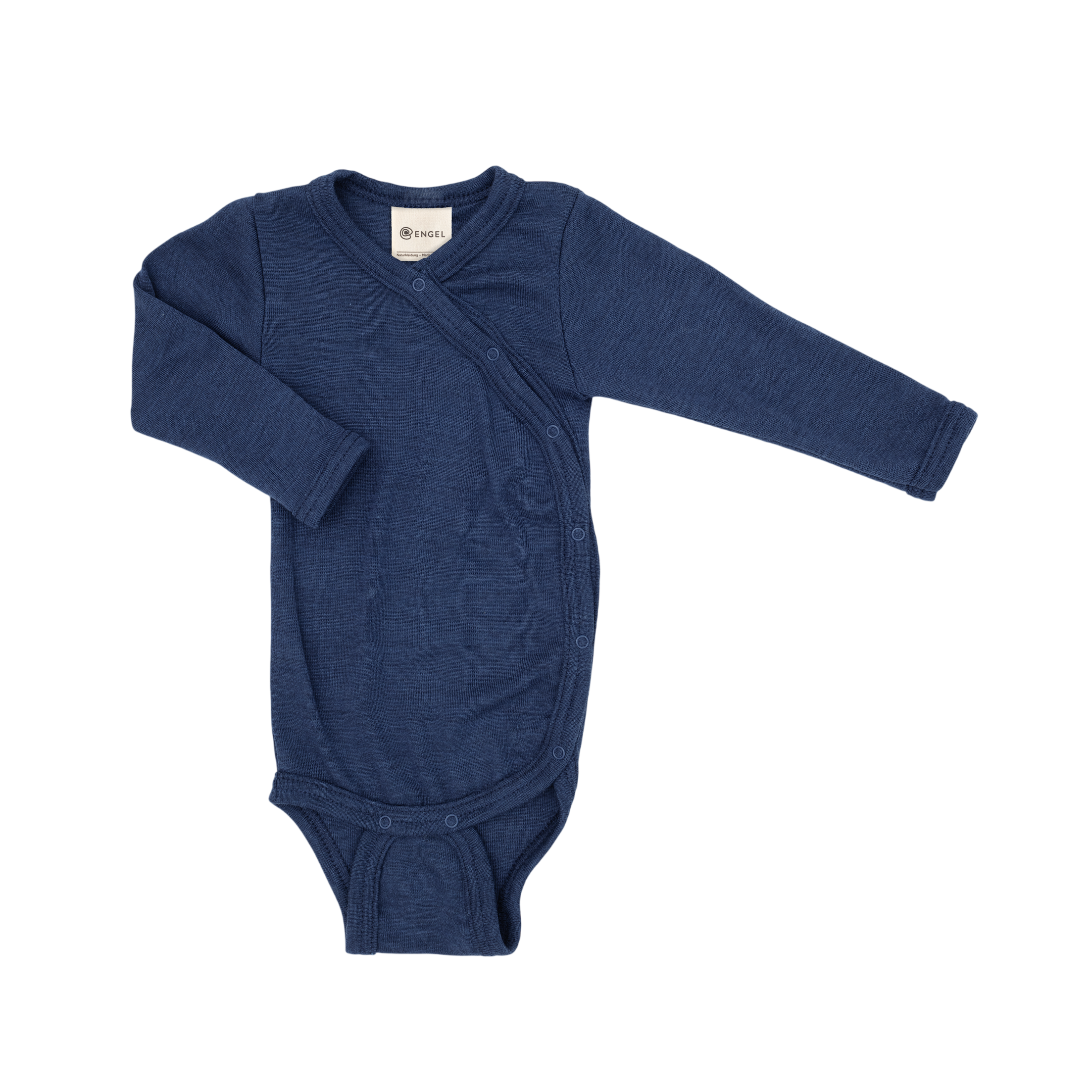 Body pour bébé Engel en laine mérinos et soie Bleu marine