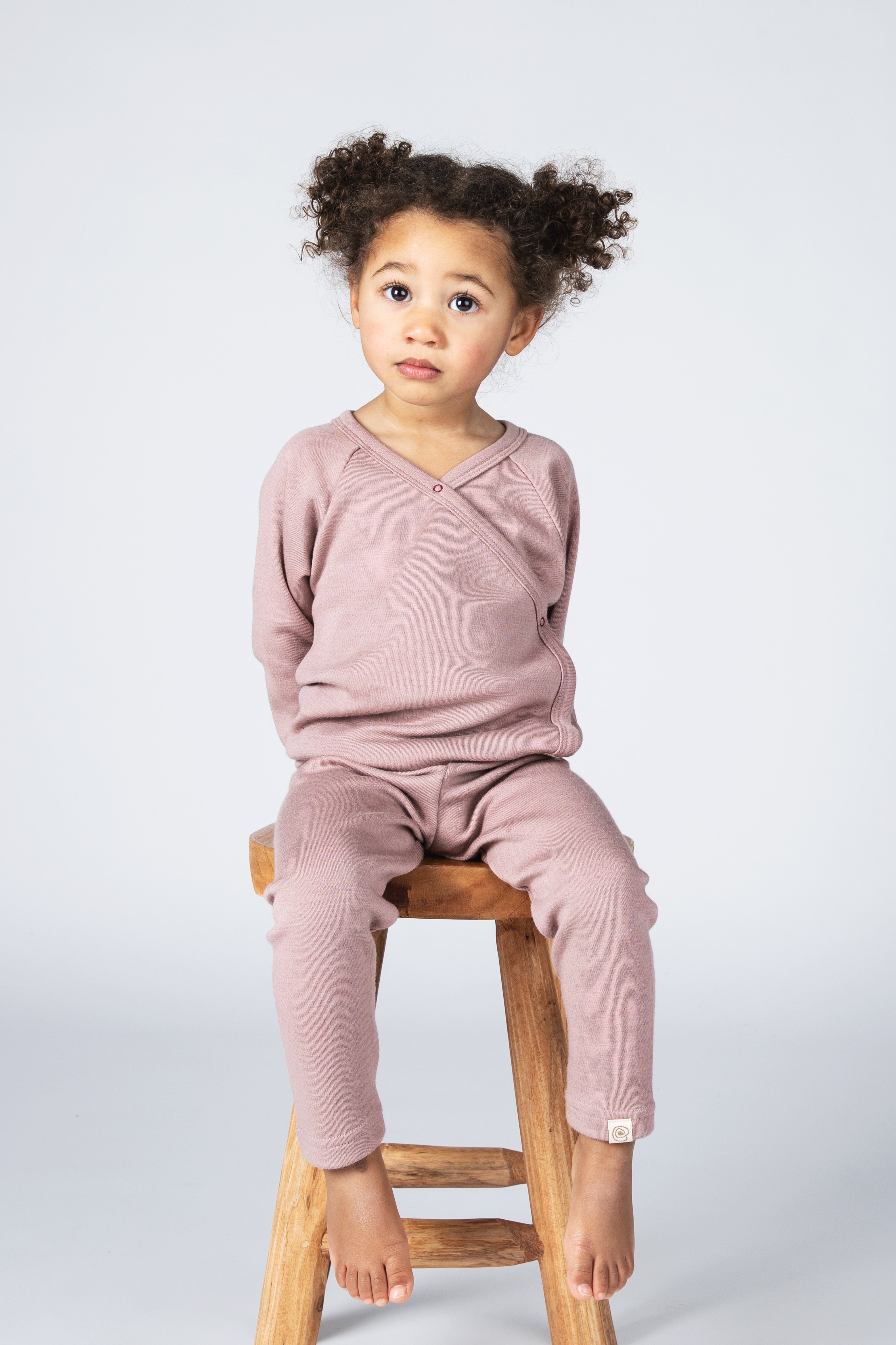 Engel Baby Wickelshirt Merinowolle & Seide Dusty Rose