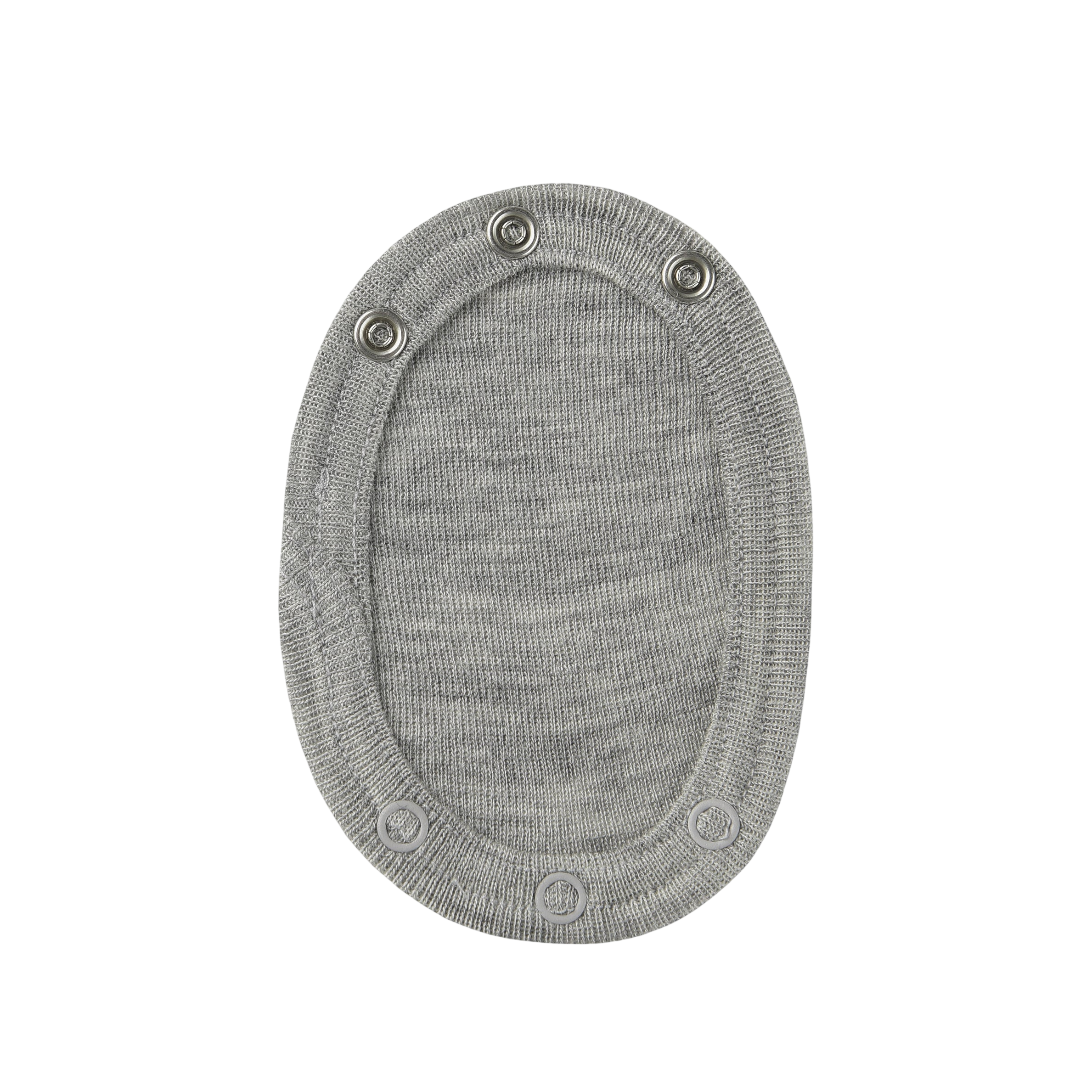 Rallonge pour body (lot de 3) en laine vierge gris clair chiné, certifiée GOTS