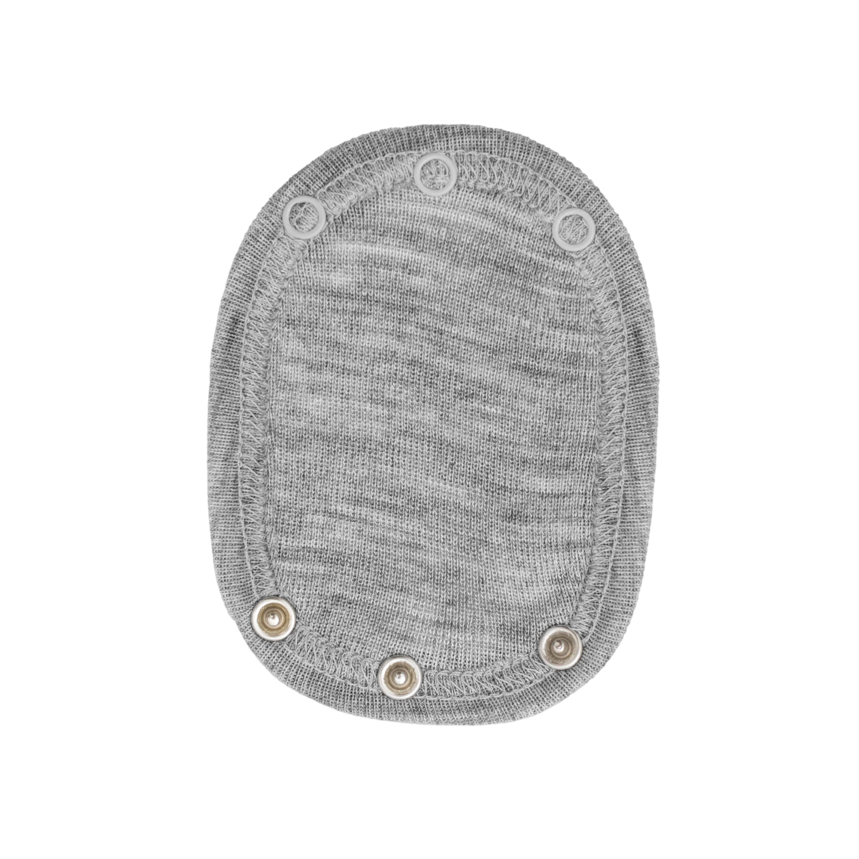 Rallonge pour body (lot de 3) en laine vierge gris clair chiné, certifiée GOTS