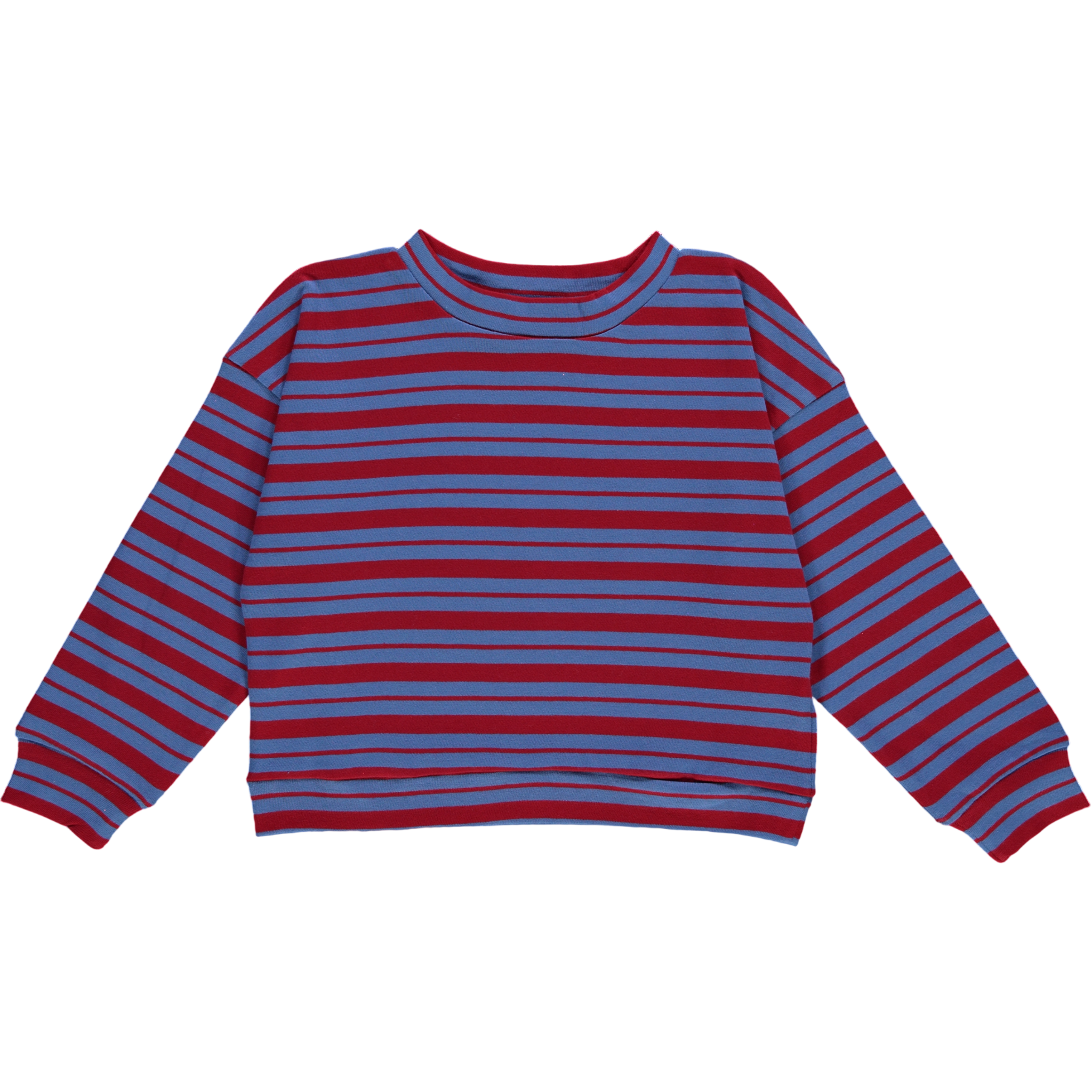 LANGARMSHIRT OOLONG RAYURES BLEUES ET ROUGES