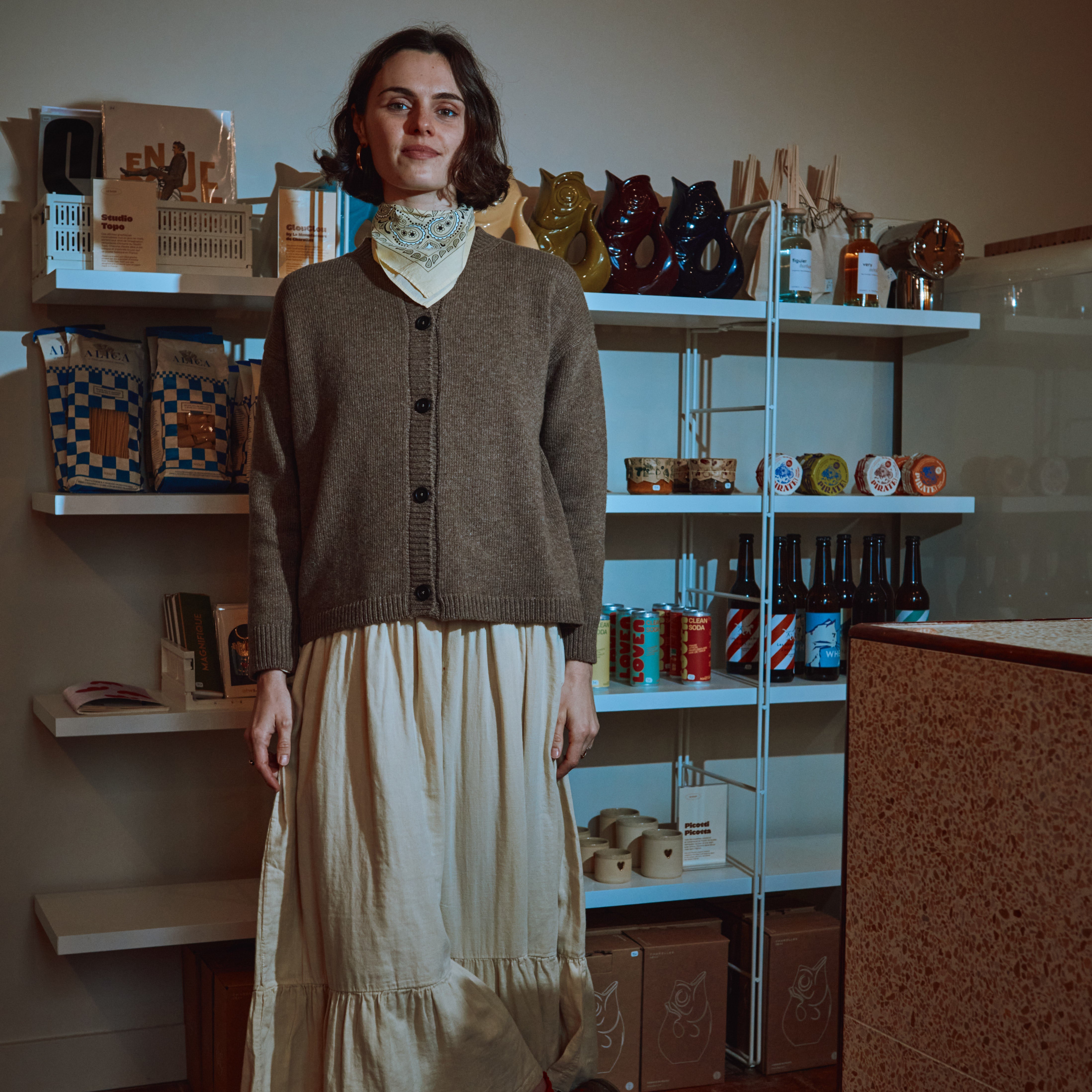 Cardigan pour adulte Petale Brown Caribou