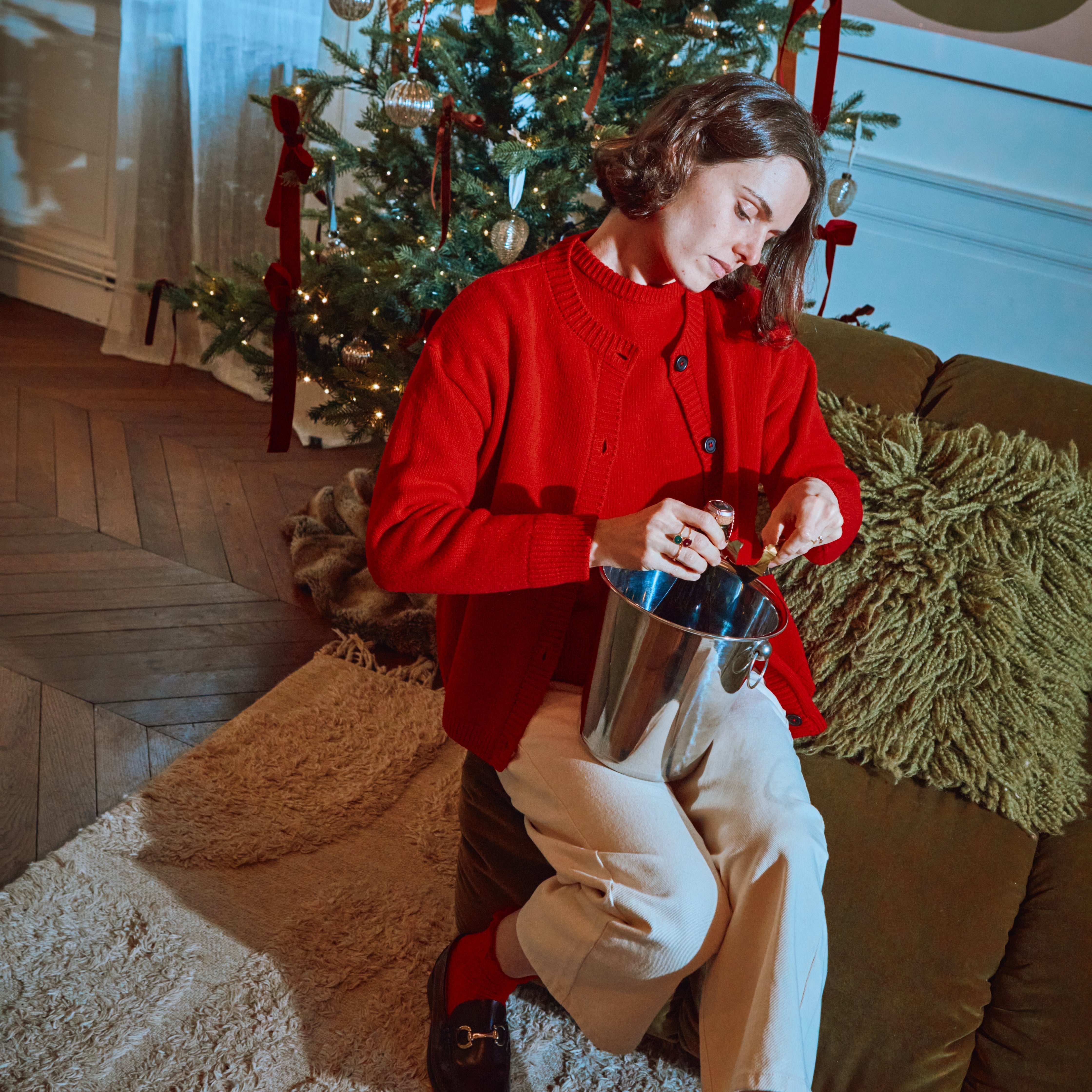 CARACO EN TRICOT POUR ADULTES PETALE ROUGE SCARLETT