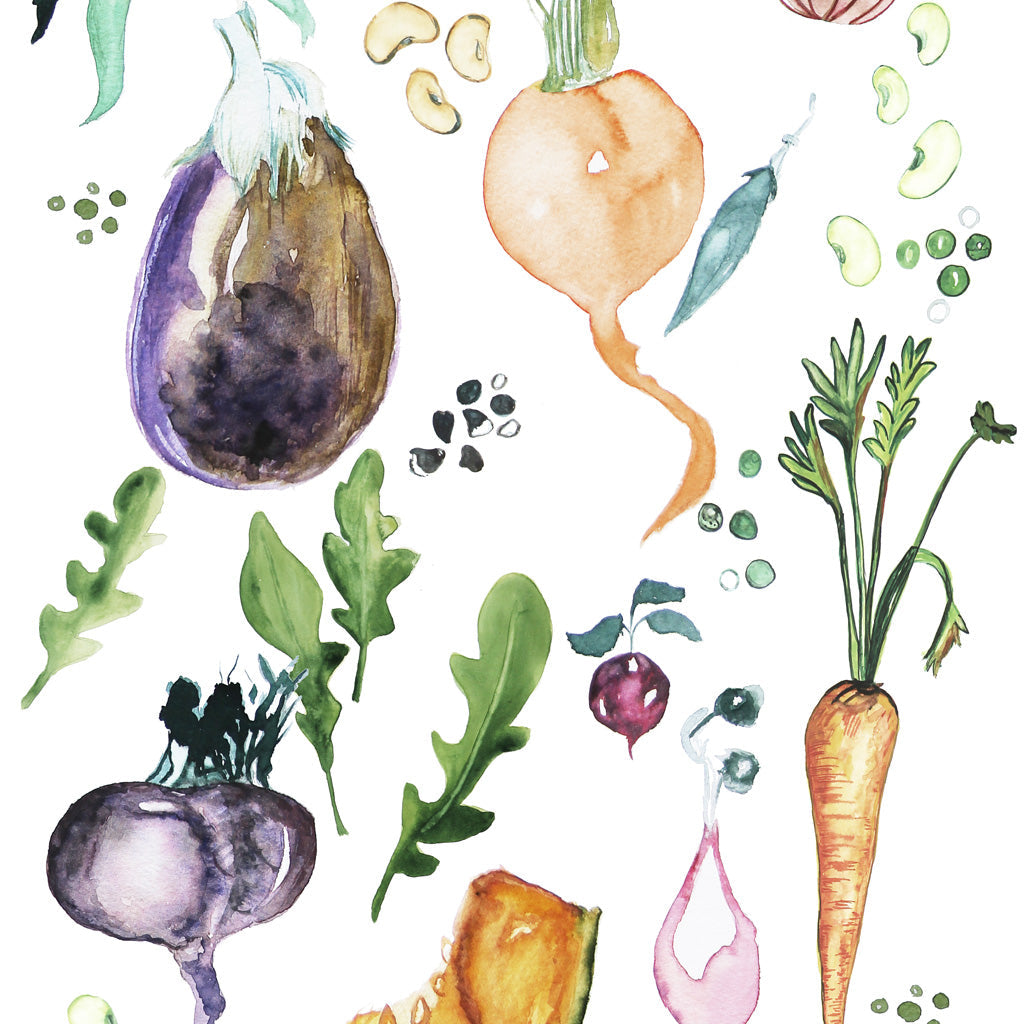 Torchon imprimé « Vegetables multi »