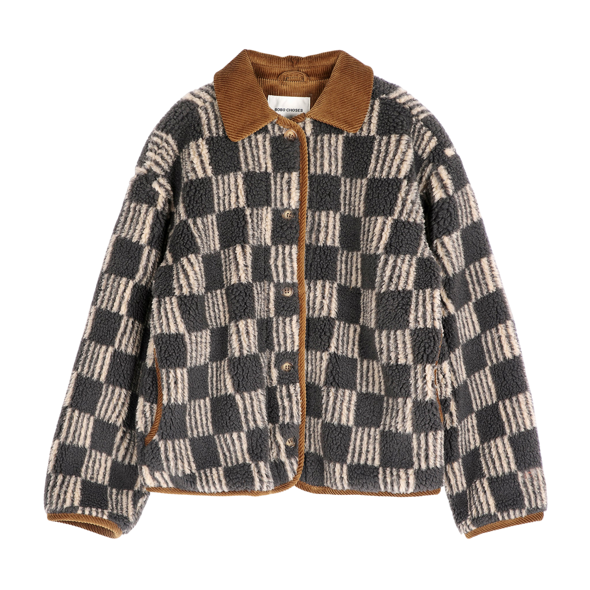 Adult Jacket, Almost Moiré Sherpa, All Over, Beige