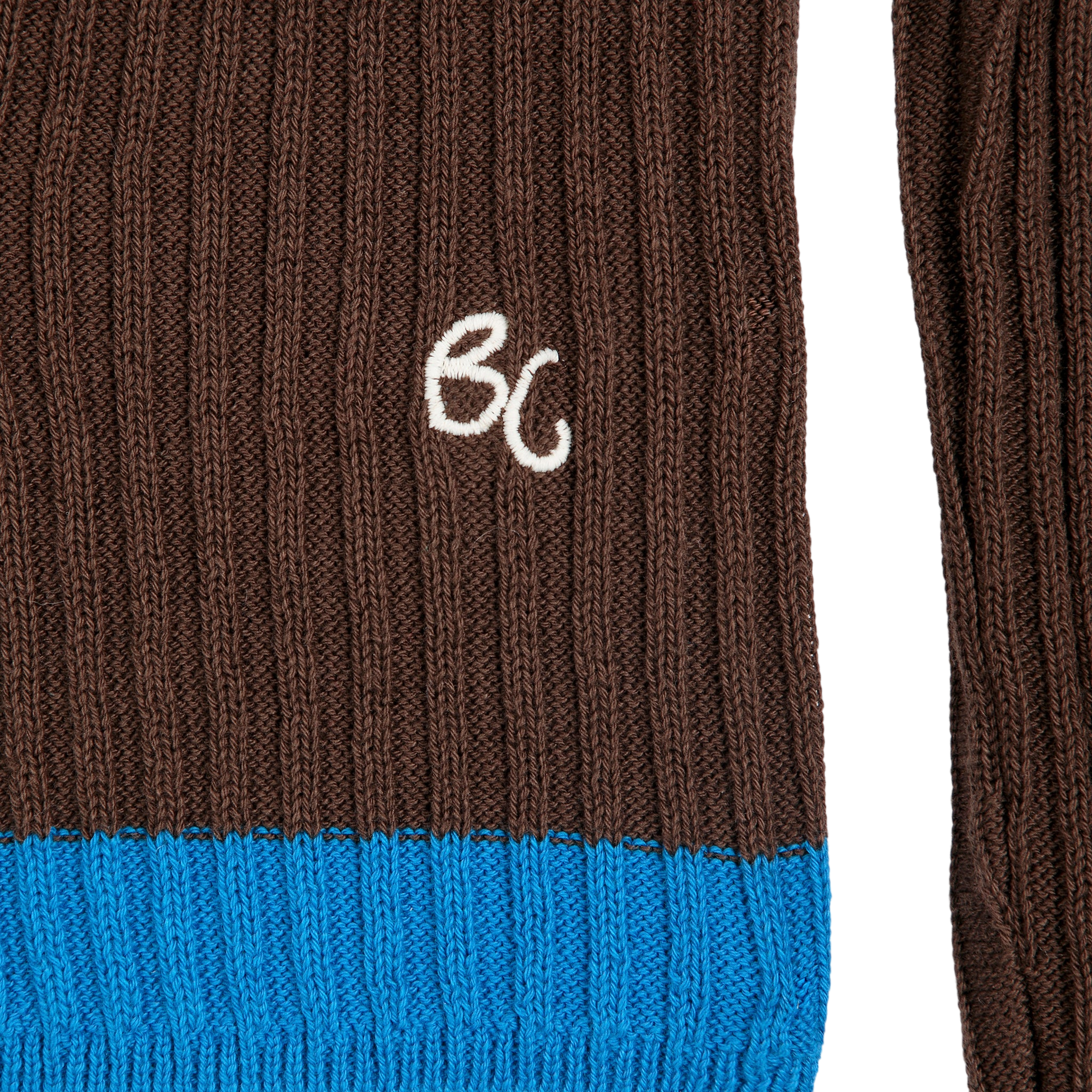 Adult Pullover Color Block Dark Brown