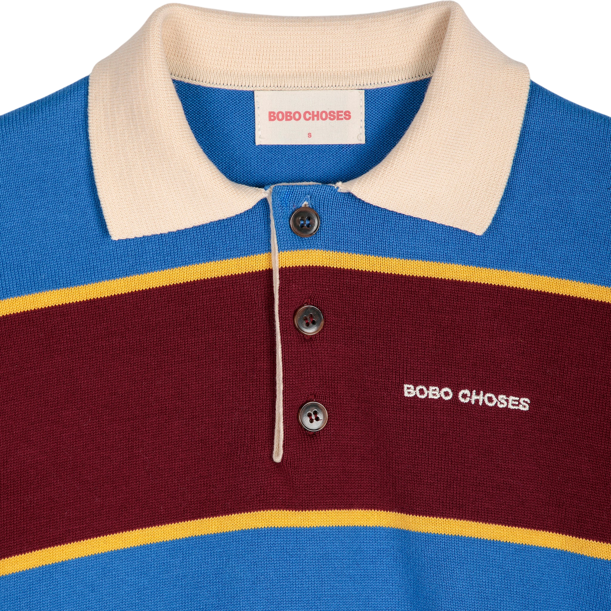 Polo-sweat bleu pour adulte / Polo-sweat rayé en coton bleu pour adulte