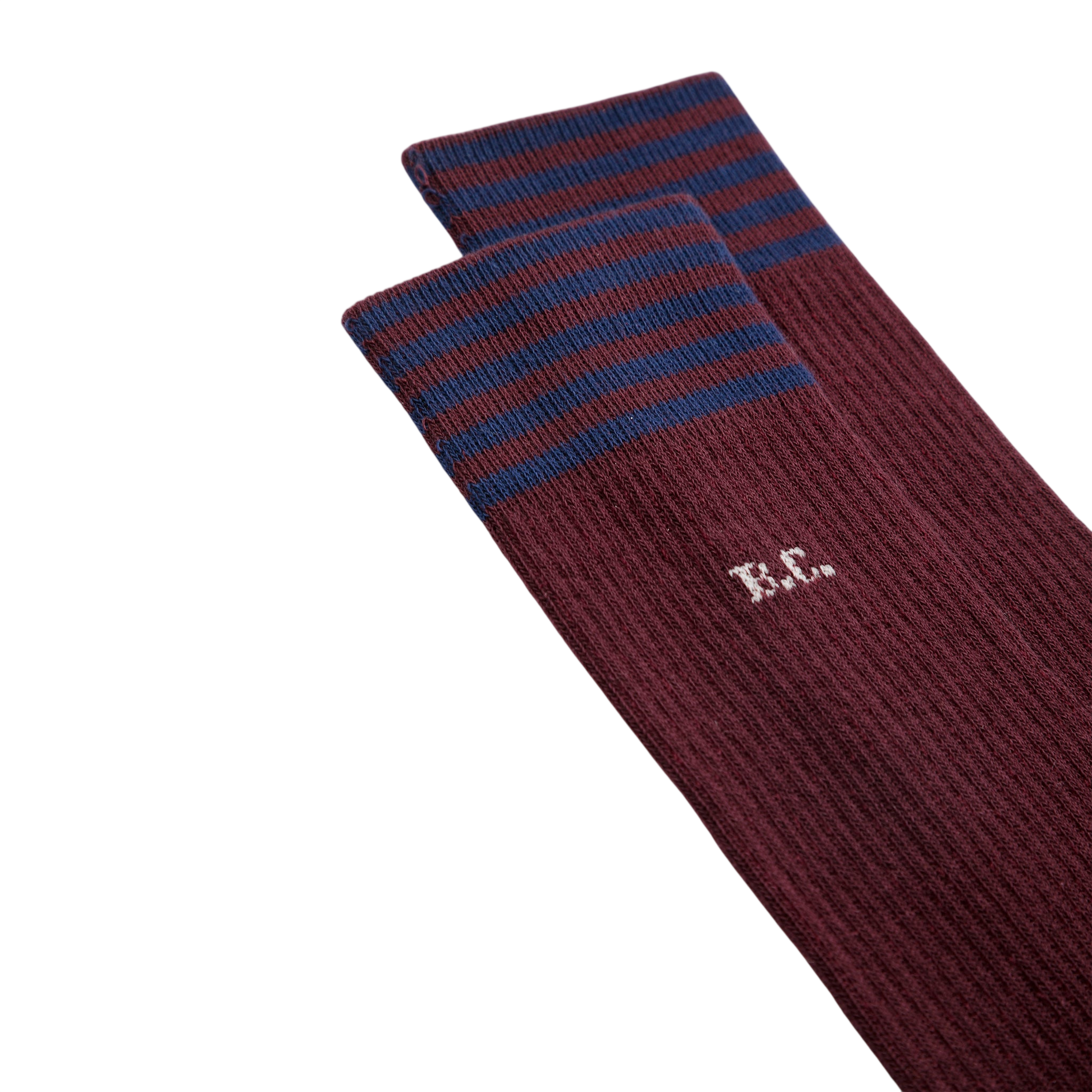 Adult Cotton Socks, Burgundy Red / Adult BC Cotton Socks, Burgundy Red