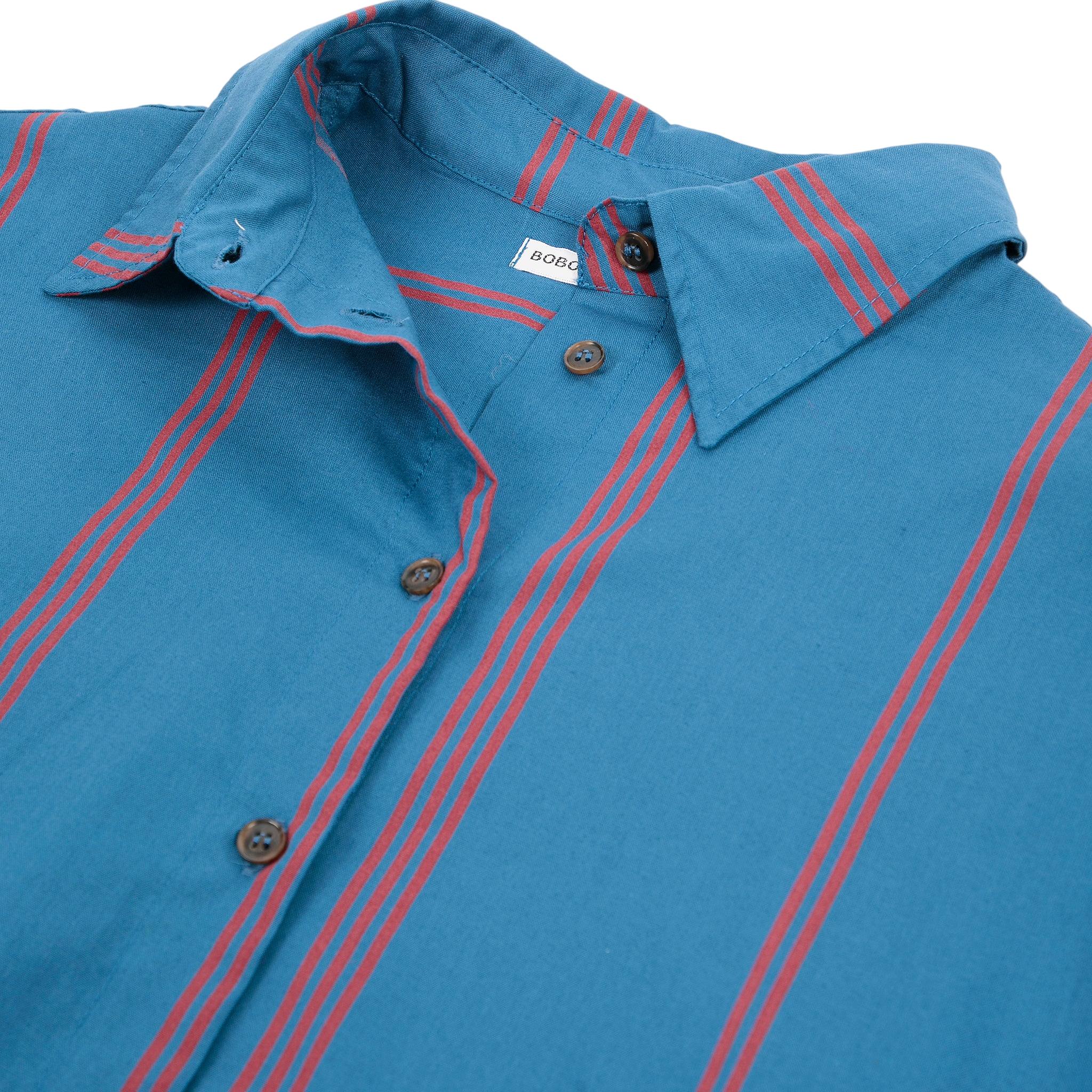 Adult All-Over Poplin T-Shirt, Prussian Blue / Adult All-Over Poplin Shirt with Triple Stripes, Prussian Blue