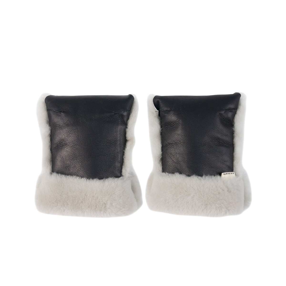Binibamba Kinderwagenhandschuhe Schaffell Noir + Moon