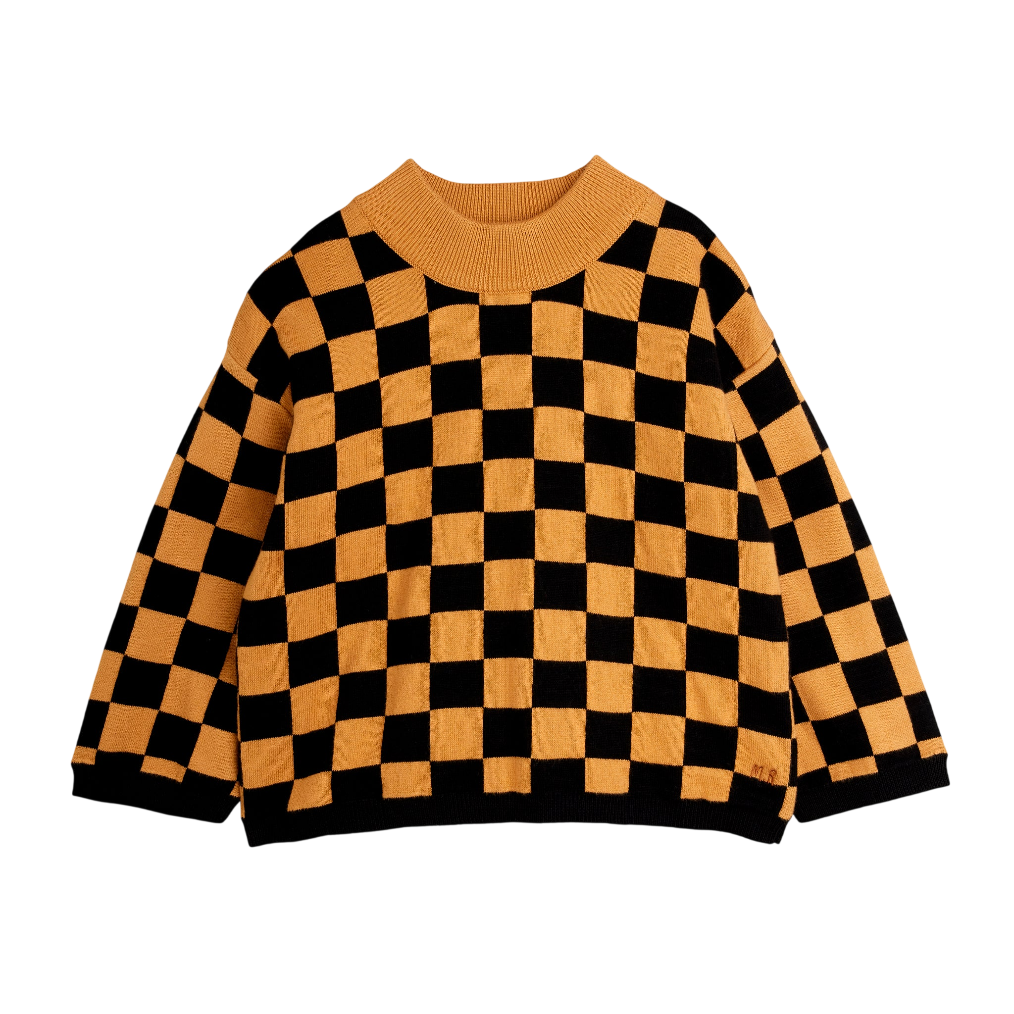 Chess Check Sweatshirt - Limited Stock - Brown / Chess Check Knitted Sweater - Limited Stock - Brown