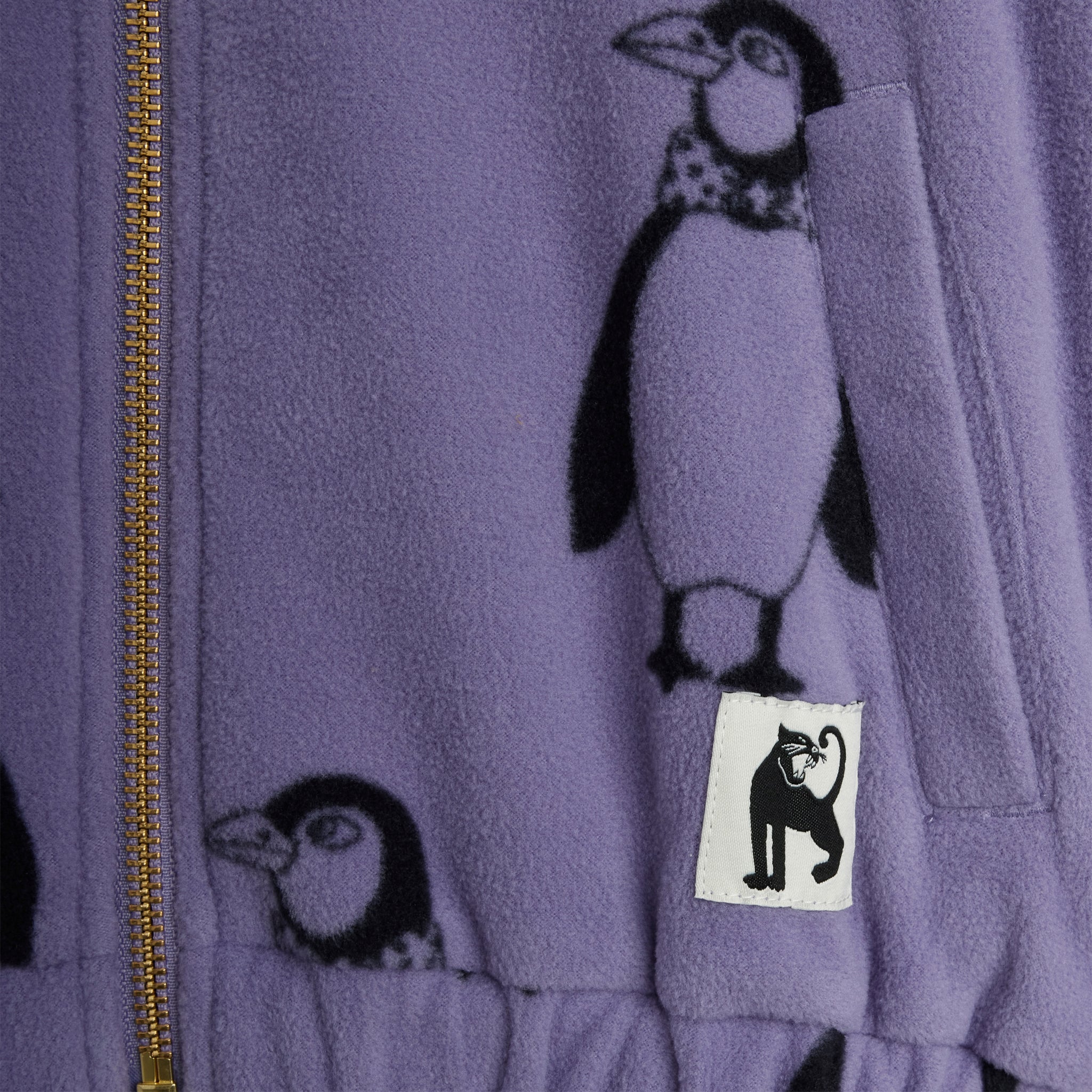 Penguin AOP Jacket - Limited Stock - Purple / Penguin AOP Fleece Jacket - Limited Stock - Purple