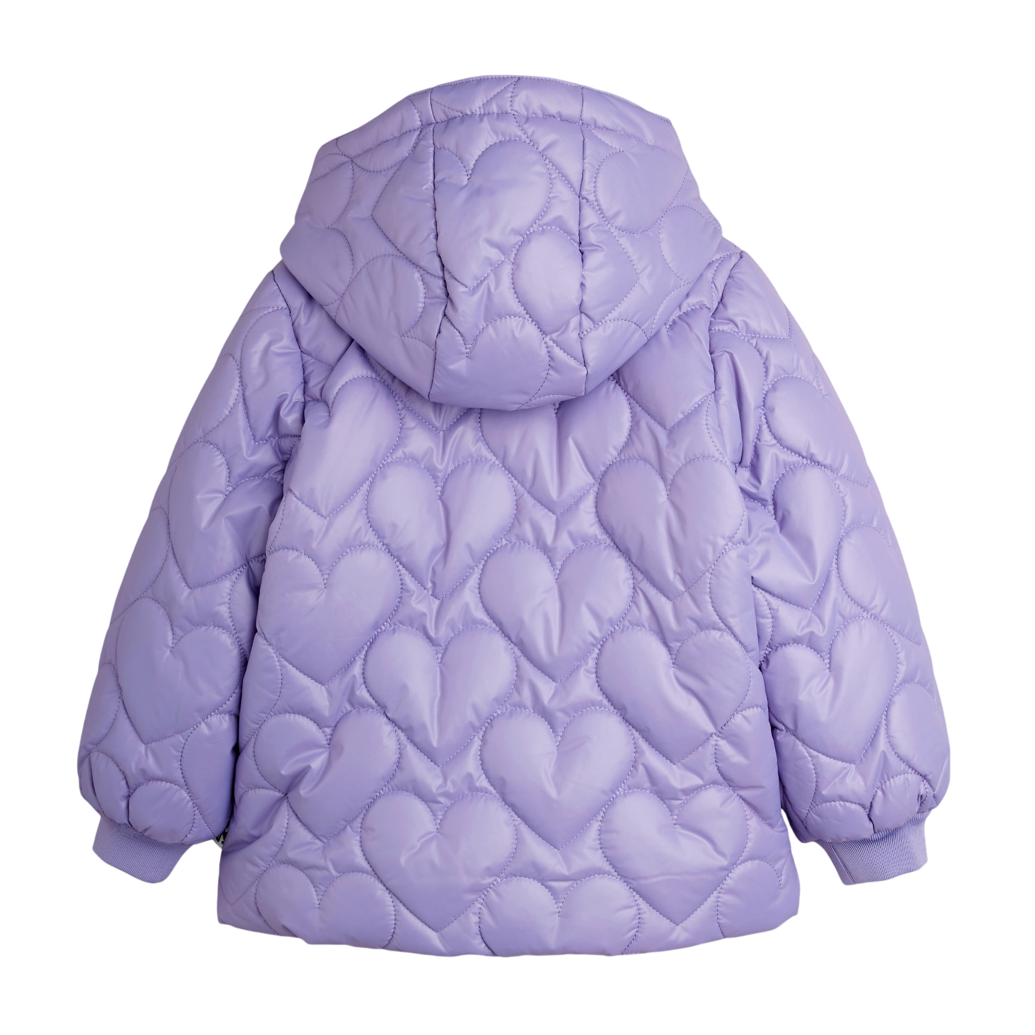 Heart Limited Stock Purple Puffer Jacket / Heart Quilted Hooded Puffer Limited Stock Purple