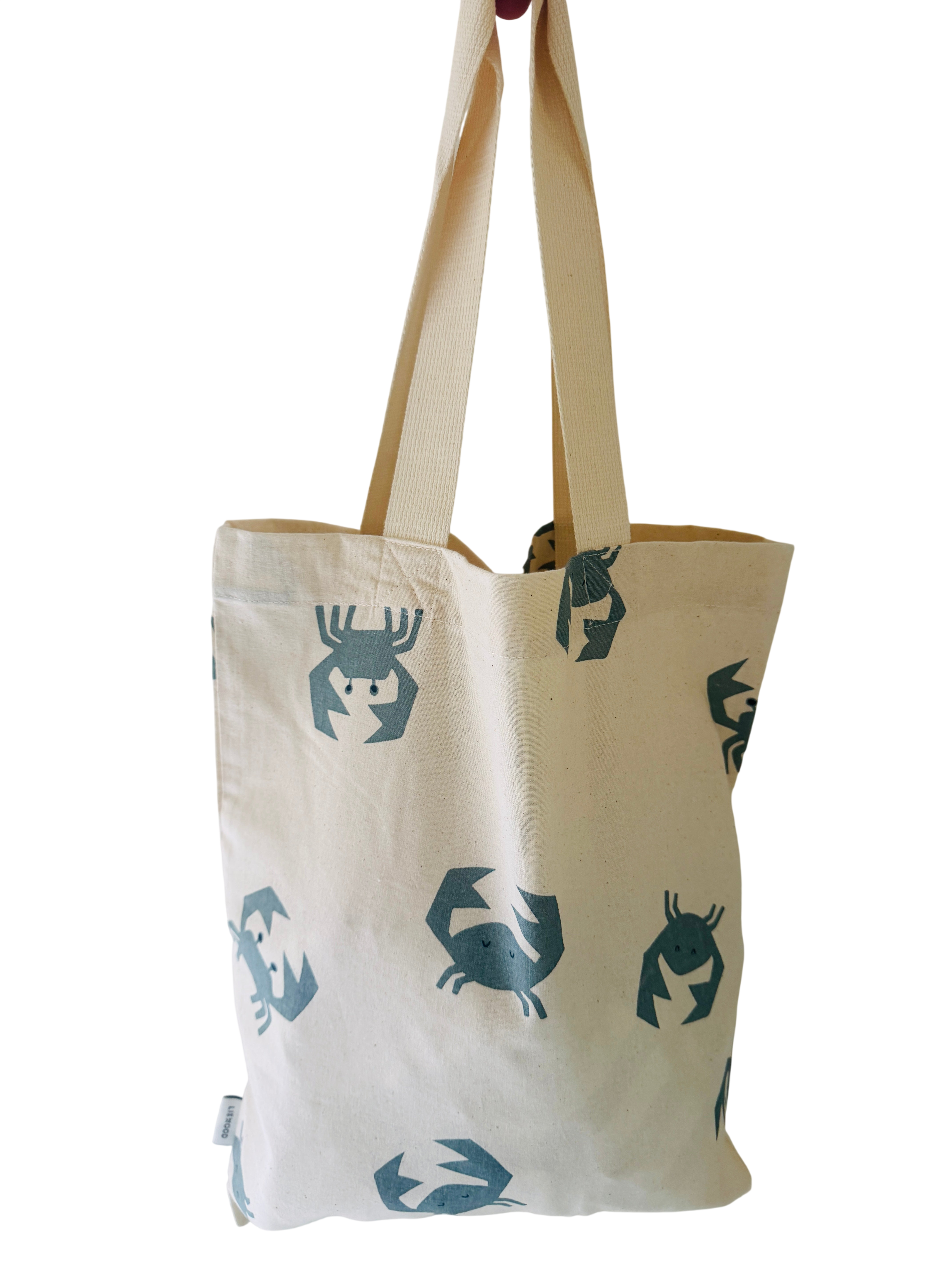 Baumwolltasche blaue Krabbe
