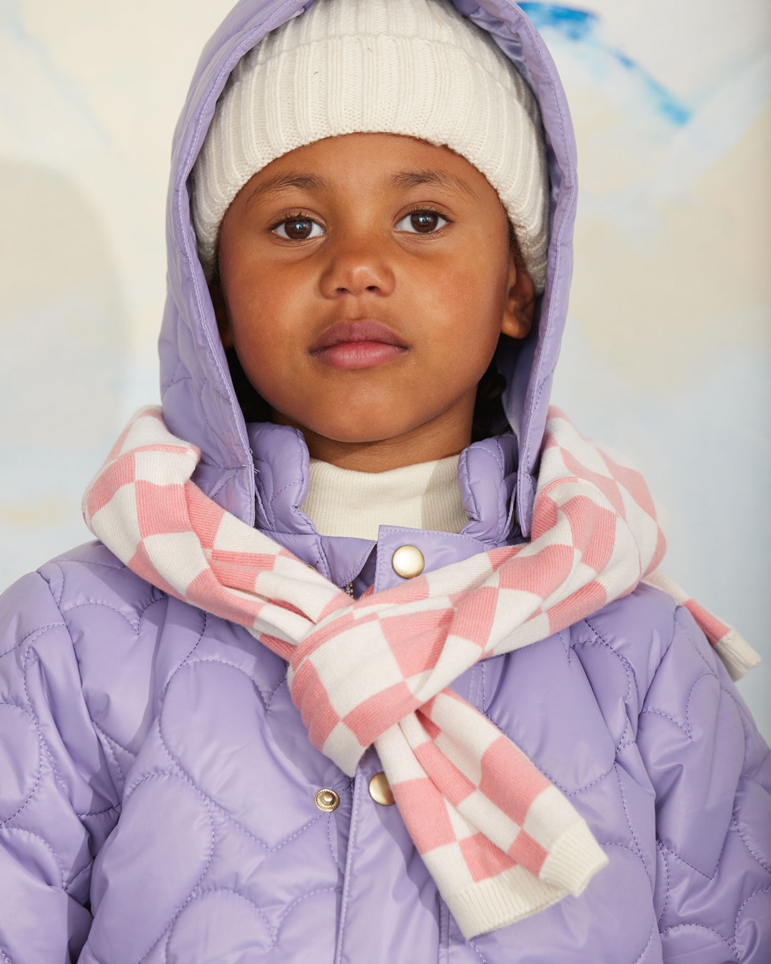 Heart Limited Stock Purple Puffer Jacket / Heart Quilted Hooded Puffer Limited Stock Purple