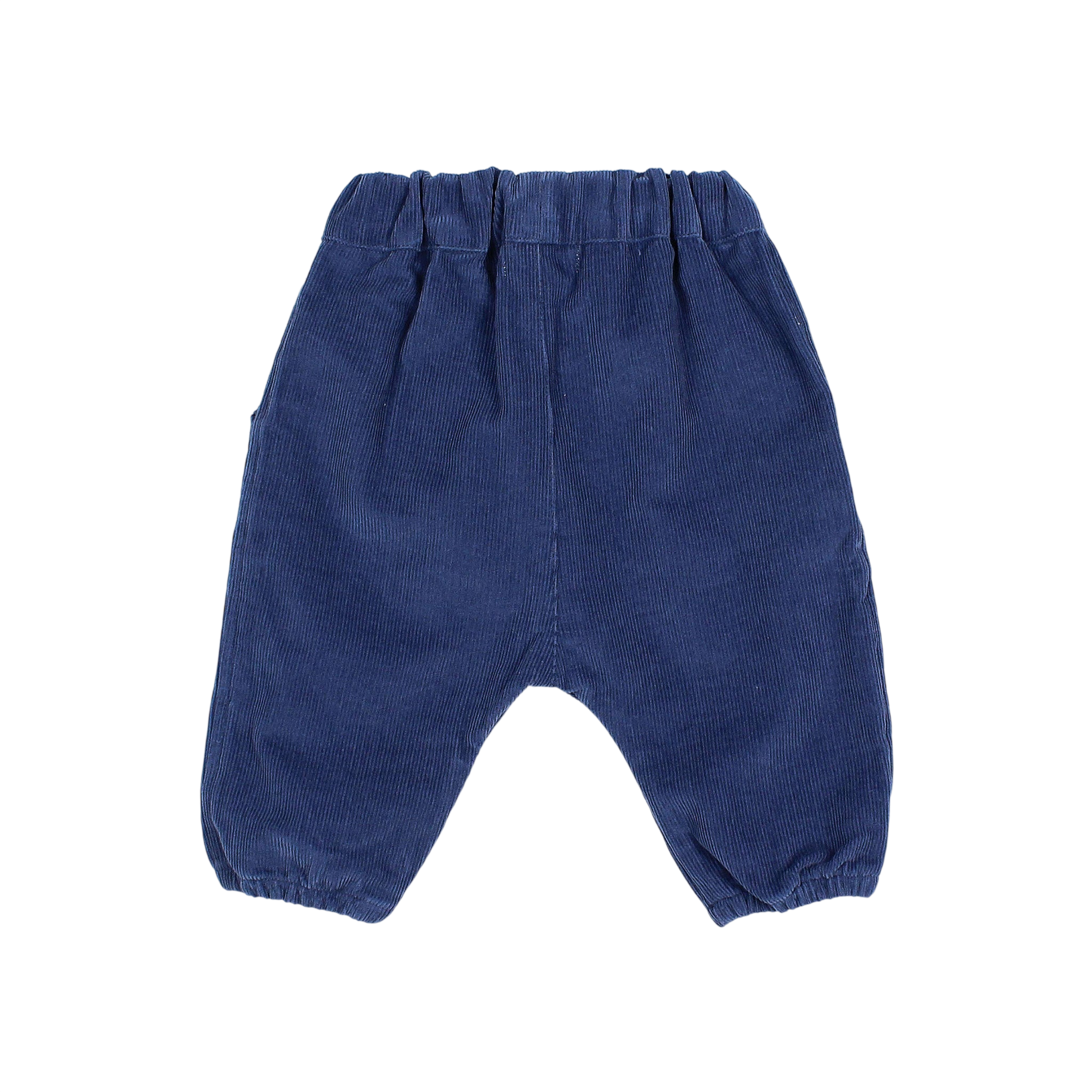 Pantalon pour bébé en velours bleu marine