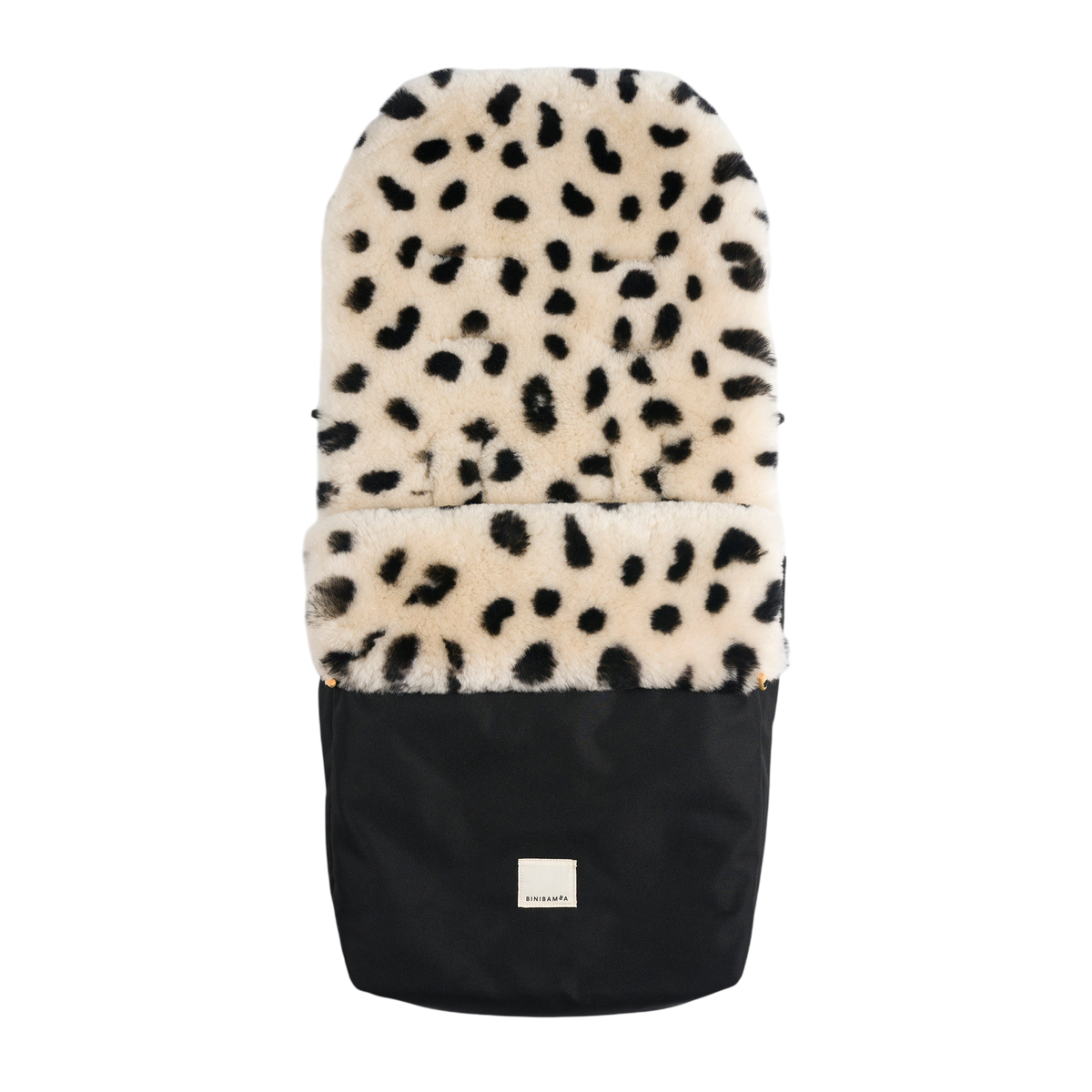 Binibamba Lammfell Fusssack für Kinderwagen Fixedleopard