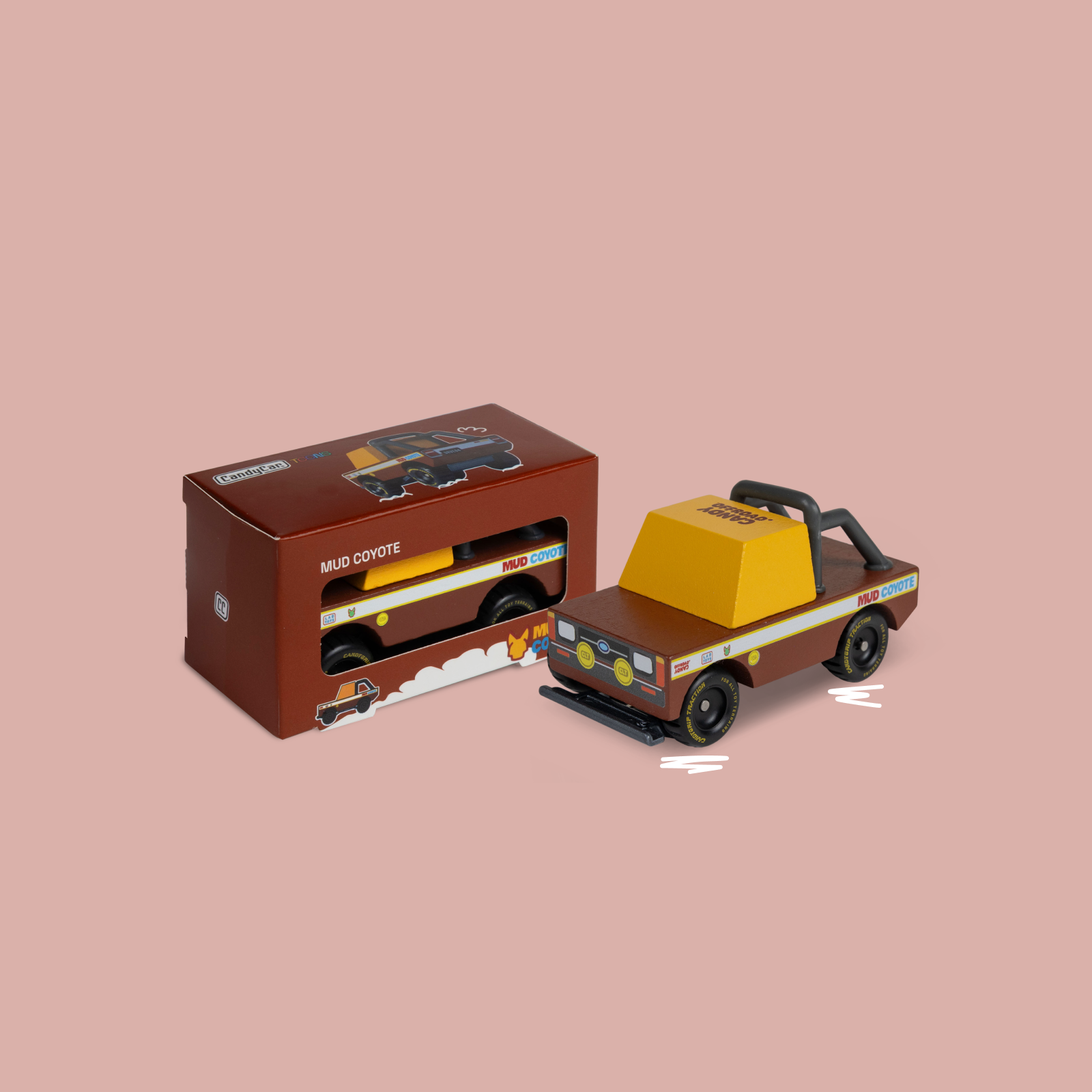 Candylab Toys Mud Coyote TOONS™ Holzauto