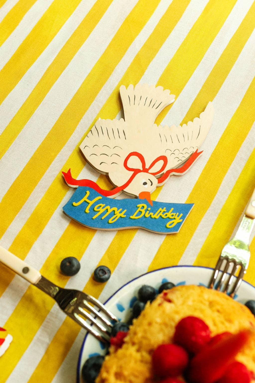 Mini-cartes pliables « Oiseau » « Joyeux anniversaire » - Boîte de 6