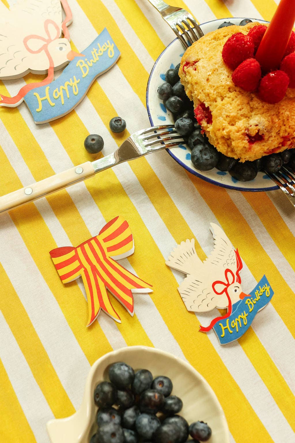 Mini-cartes pliables « Oiseau » « Joyeux anniversaire » - Boîte de 6