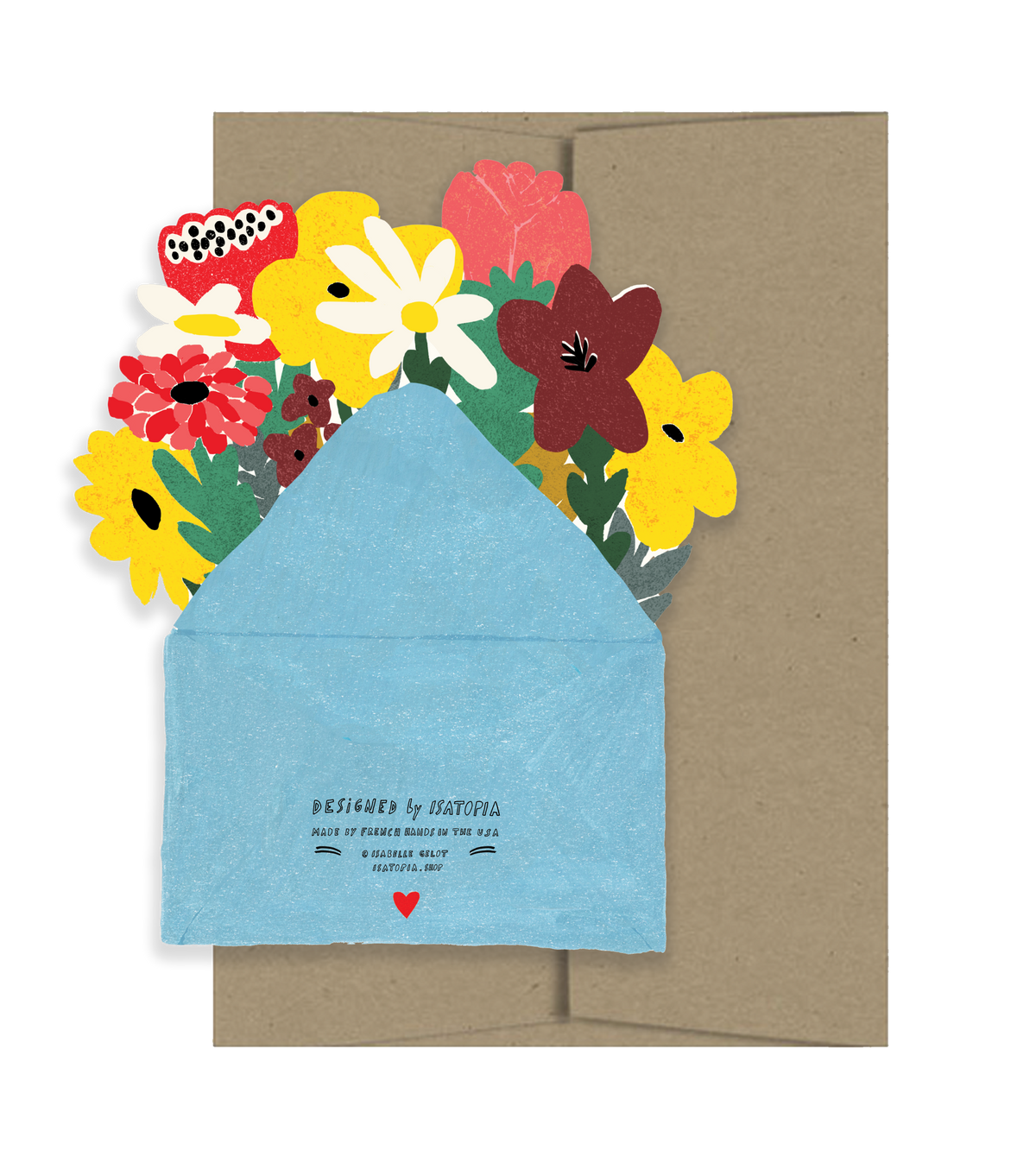 Klappkarte Danke mit Blumen