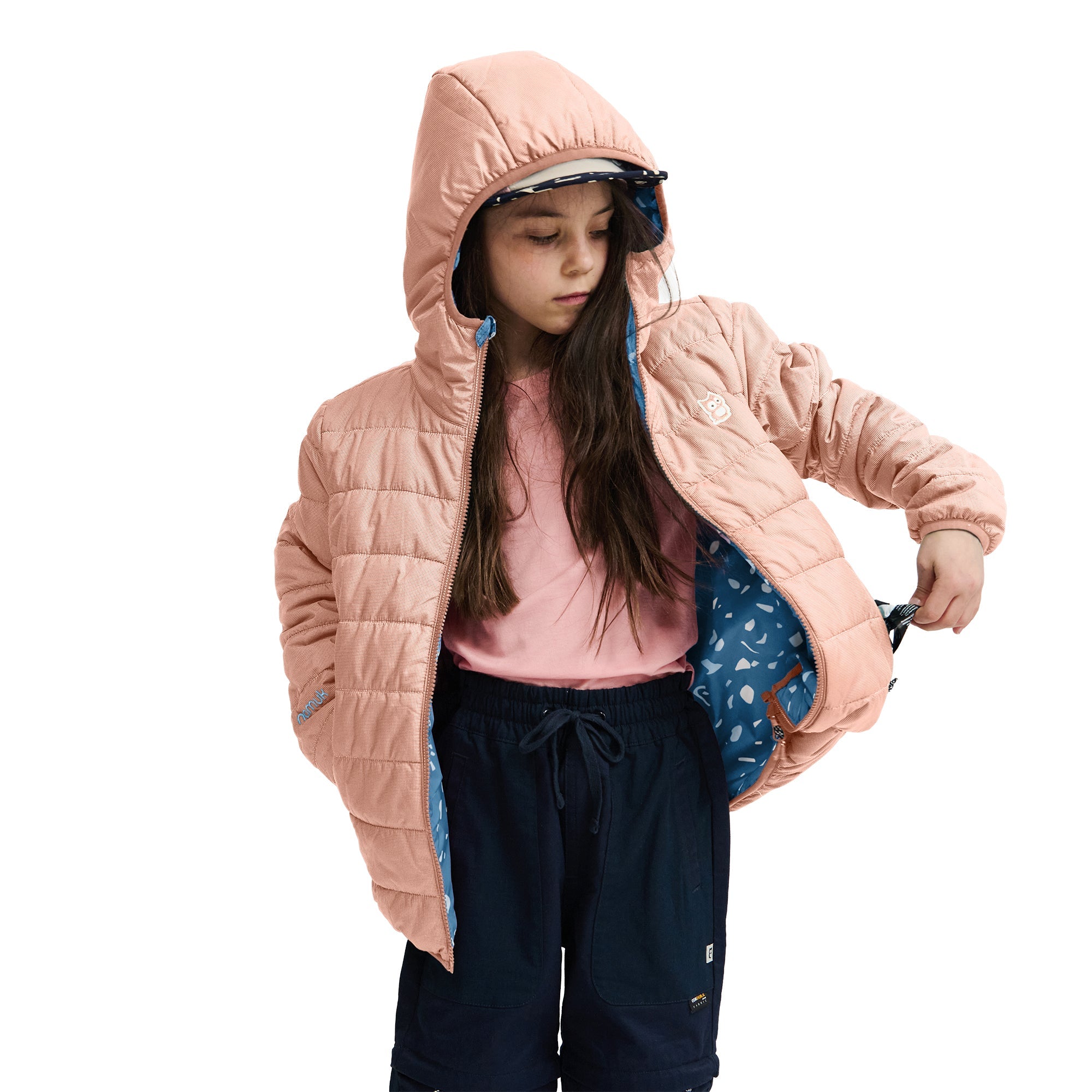 Wendbare Jacke PrimaLoft Glow Underground Sunset Rose / Corporate Blue