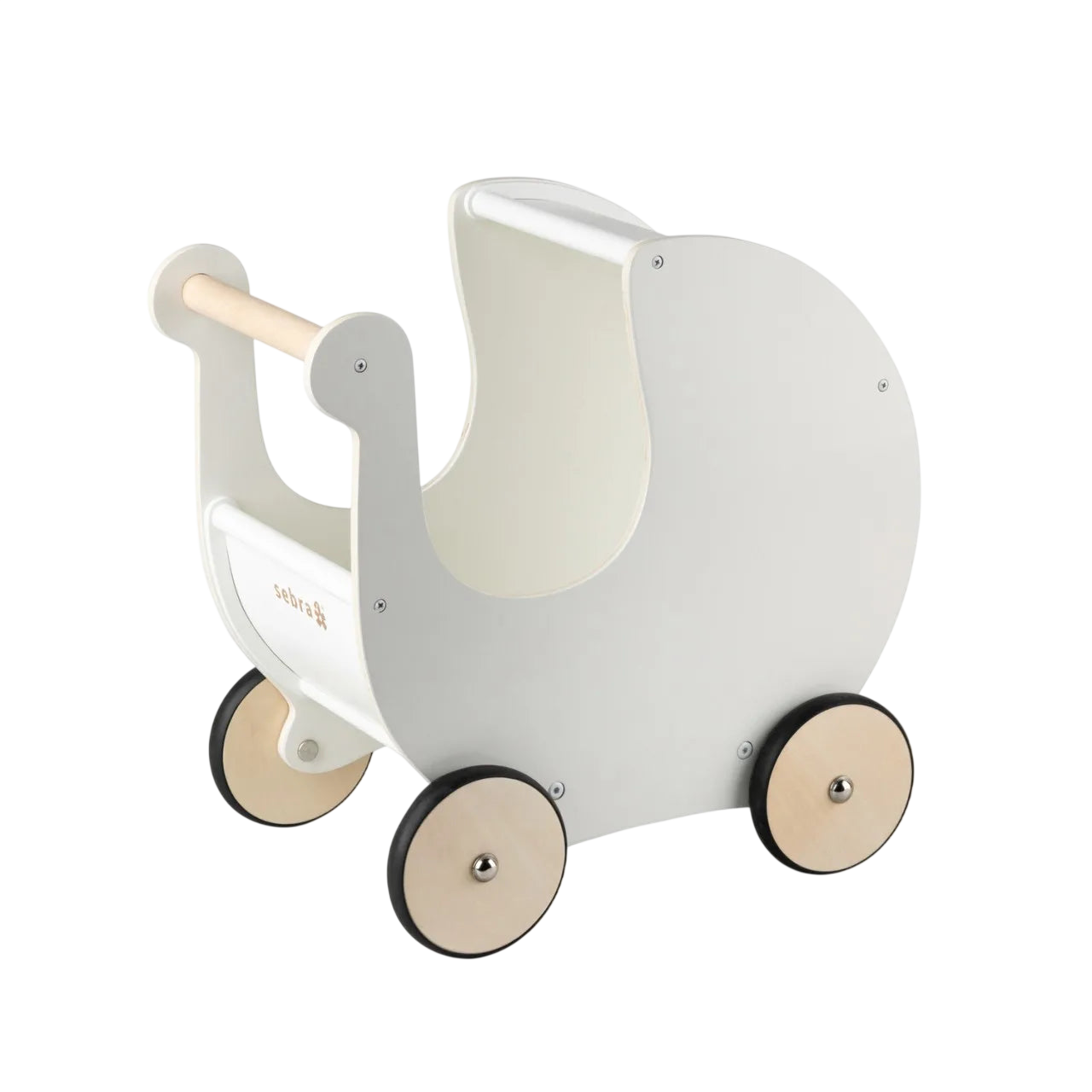 Puppenwagen Holz Classic White
