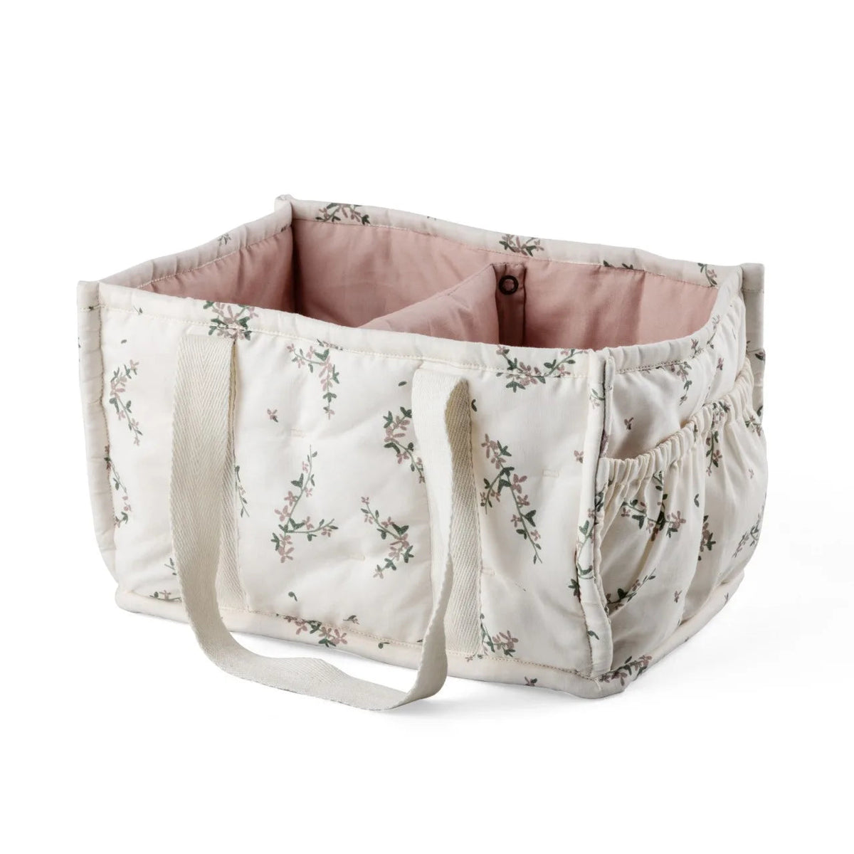 Panier en tissu pour accessoires de change « Powder Blossom »