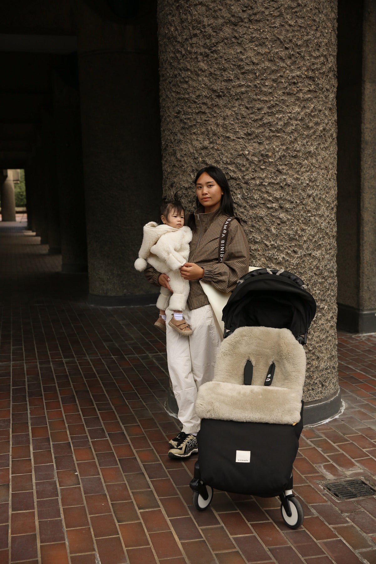 Binibamba Lambskin Seat Pad for Strollers, Toast