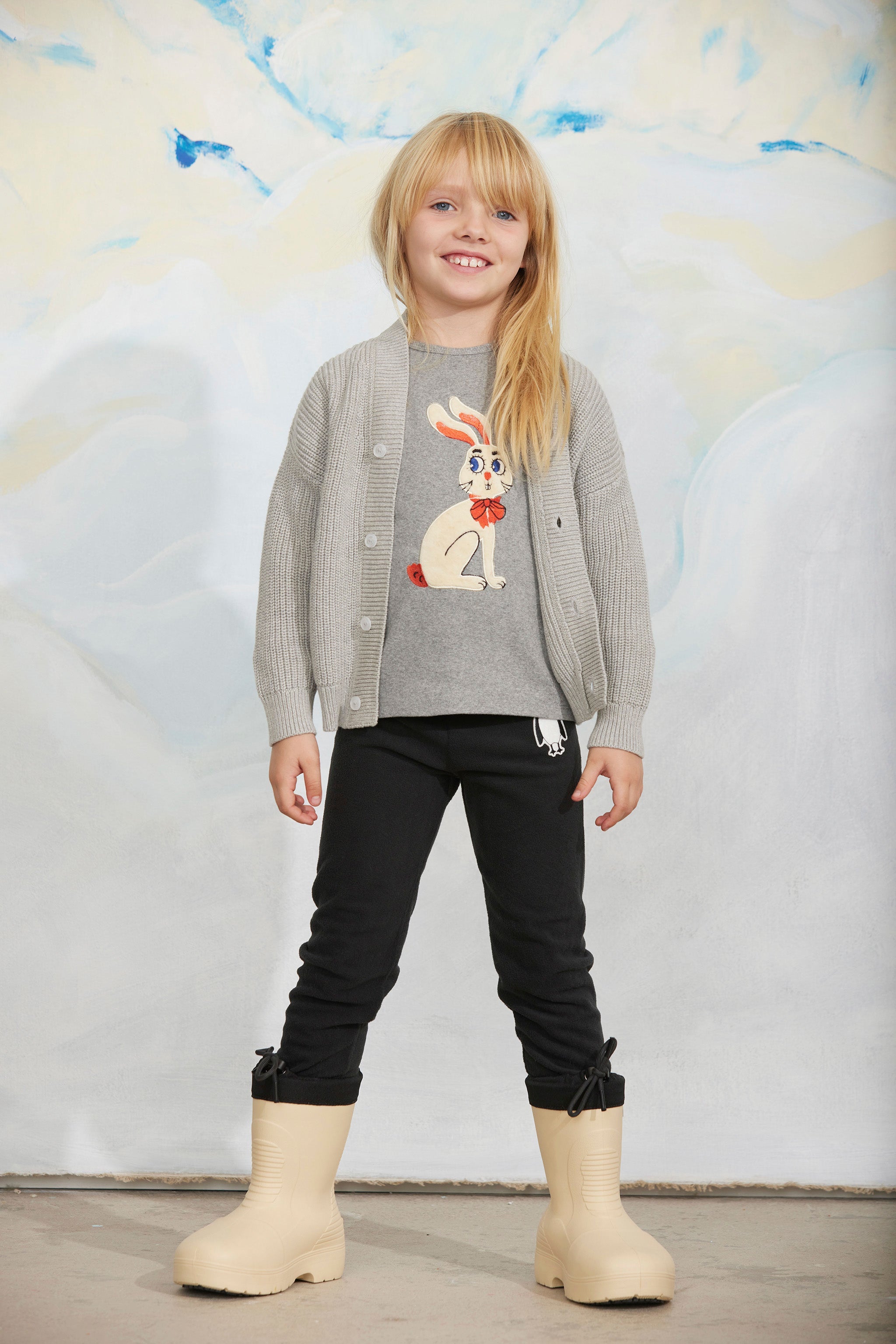 Langarmshirt Rabbit Grey Melange