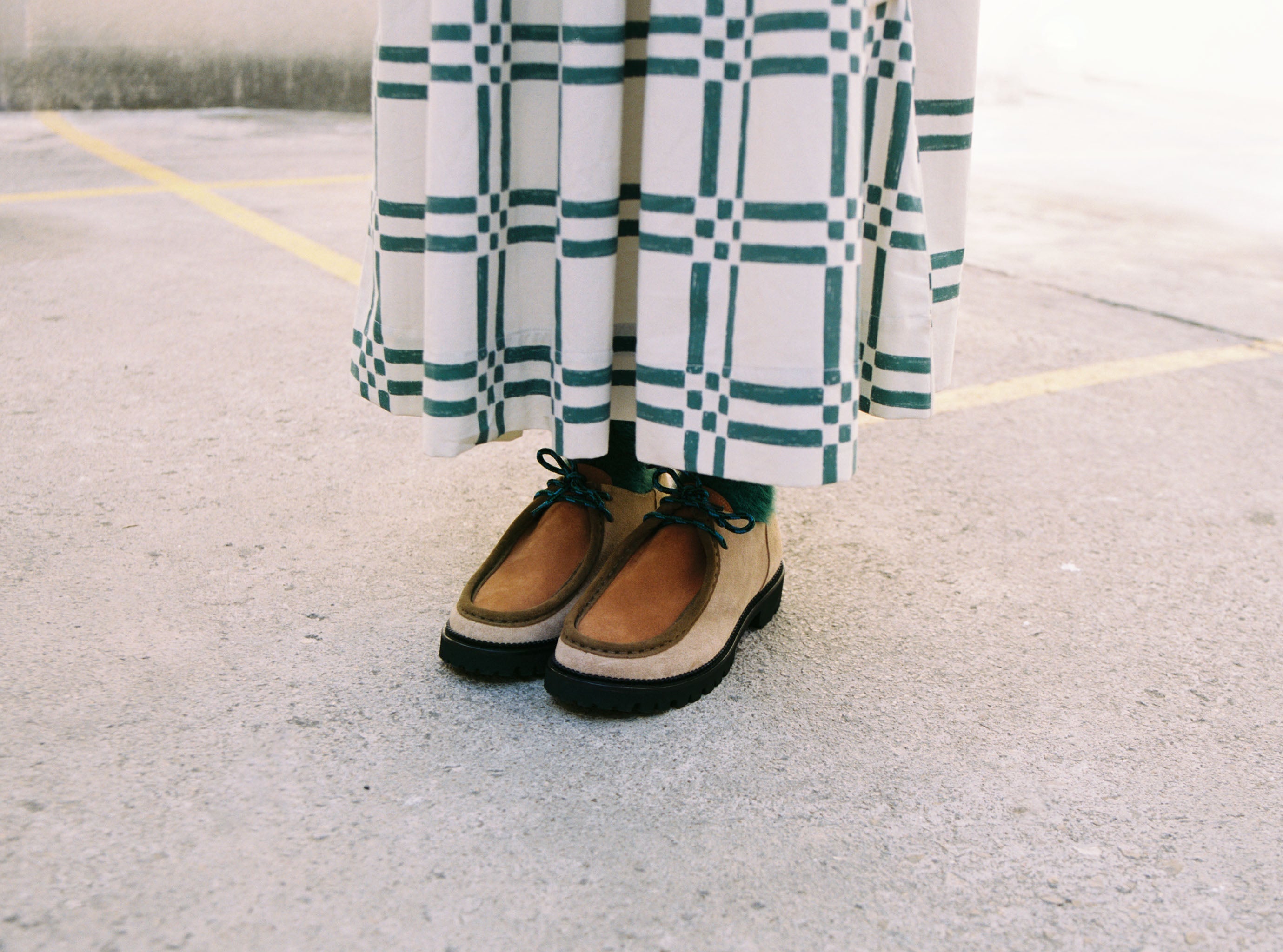 Adult Schuhe Color Block Wallabee Beige