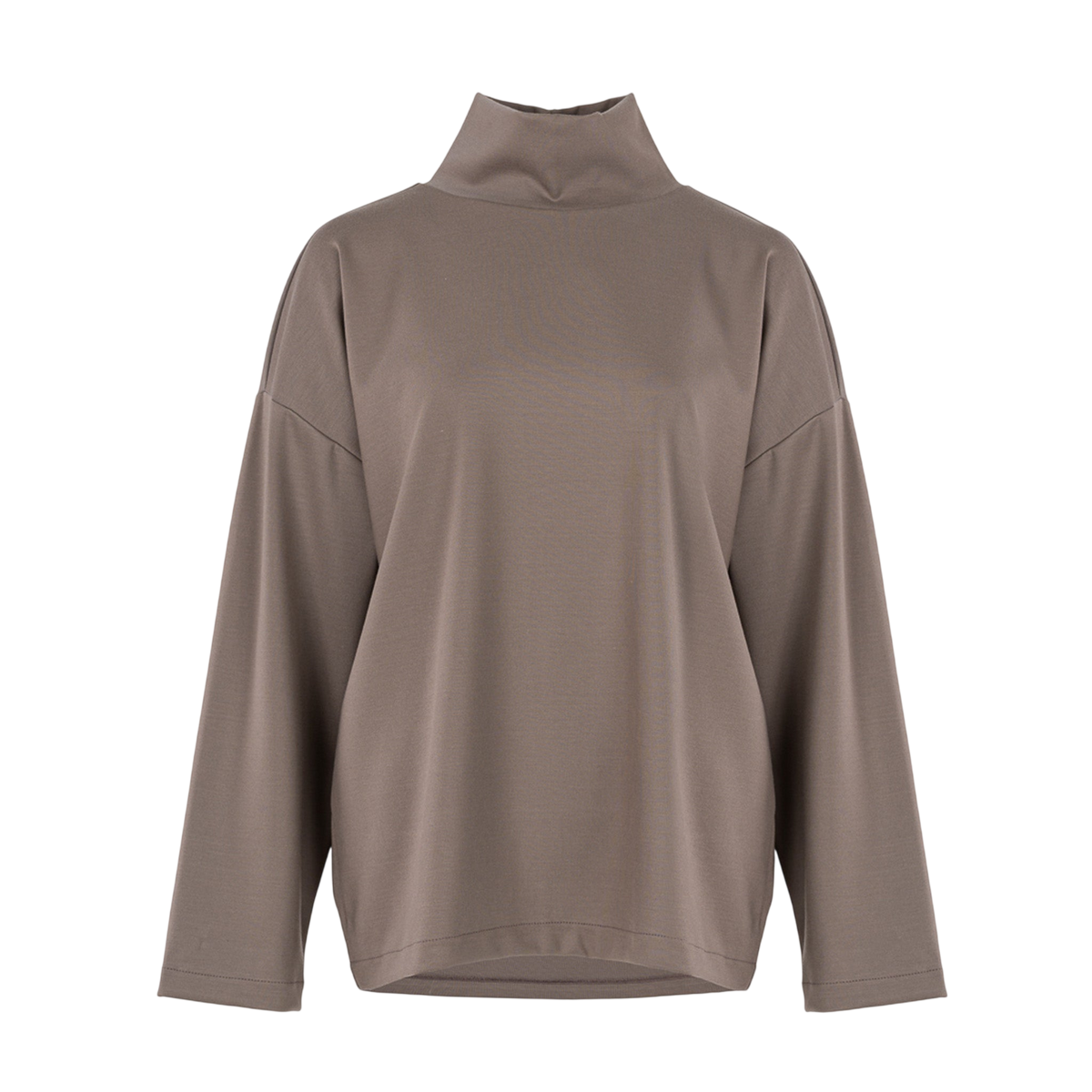 T-shirt à manches longues Transformation, col roulé, couleur Cinder Taupe