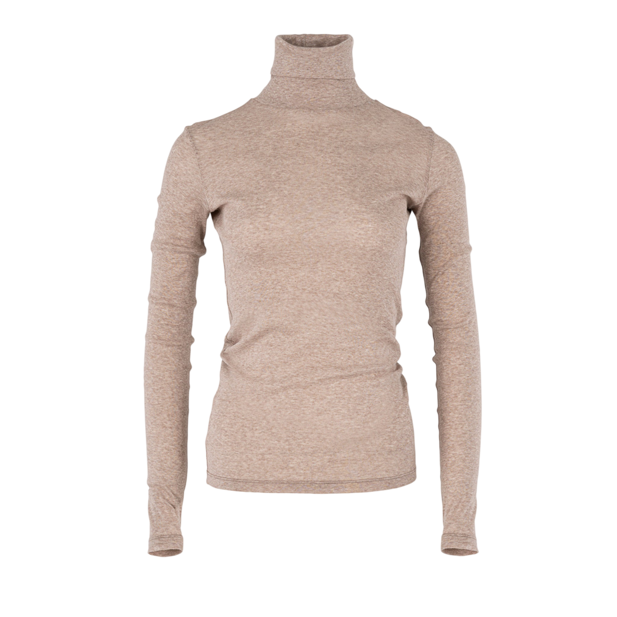 Col roulé « Light Cotton » à col tube, beige chiné