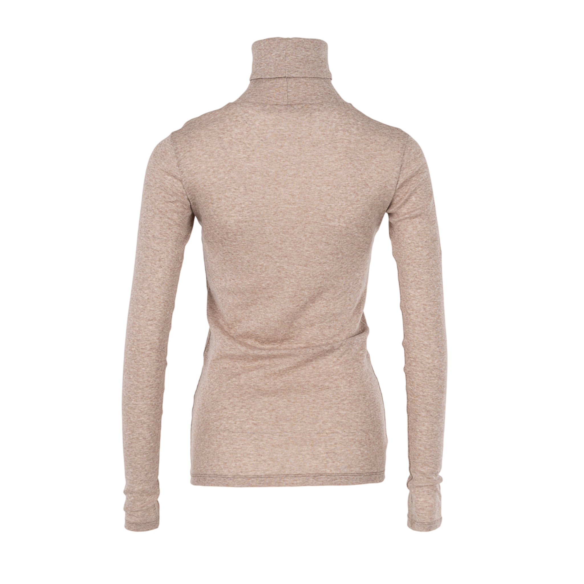Col roulé « Light Cotton » à col tube, beige chiné