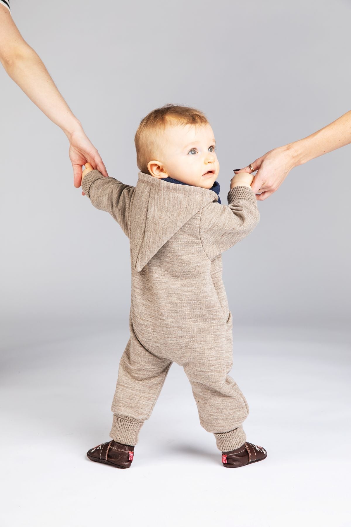 Engel Baby Overall Merinowolle Iocwool Birke Melange